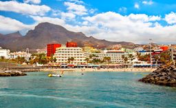 View of Los Cristianos, Tenerife, from the sea