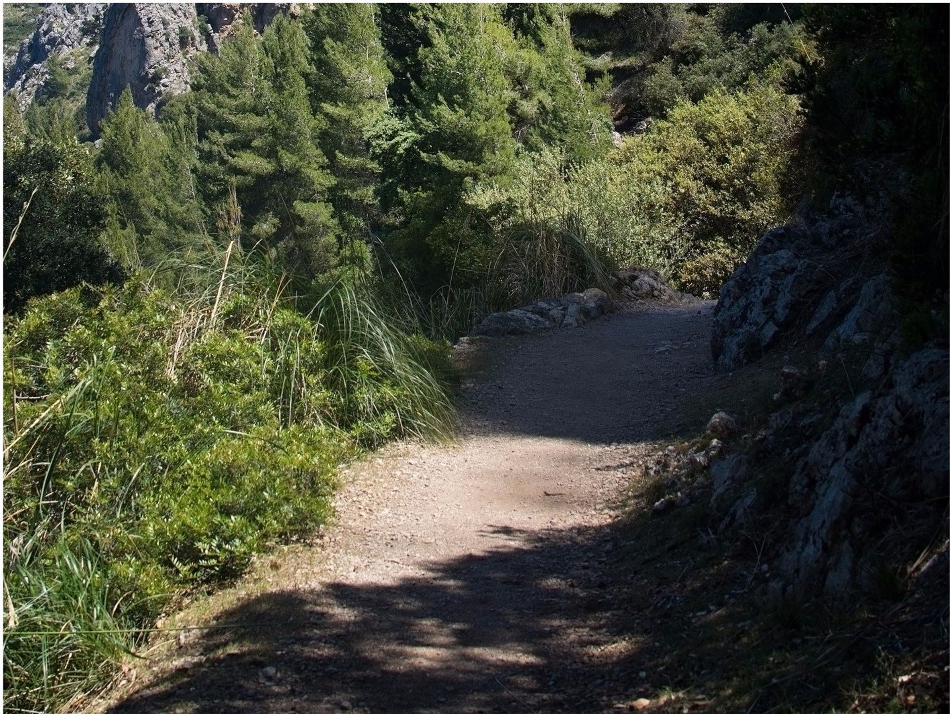 A hiking trail up Serra de Tramuntana, 500 metres southeast of Sóller