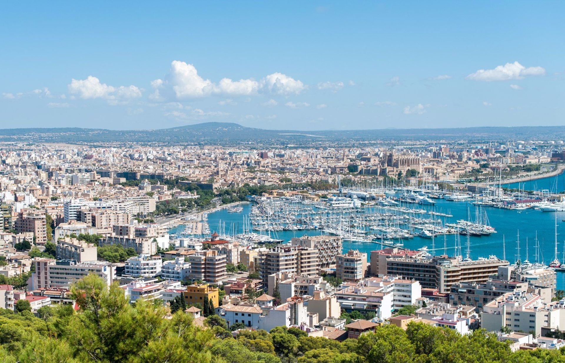 Palma as seen from Bellver Castle, 3km west of the city centre