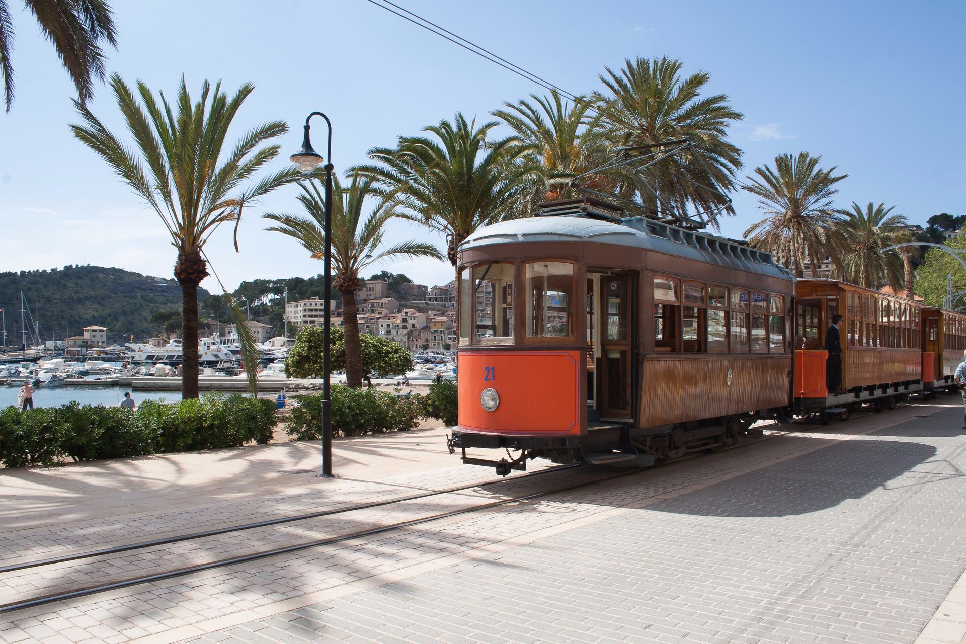 The historic electric tram between Sóller and Port de Soller