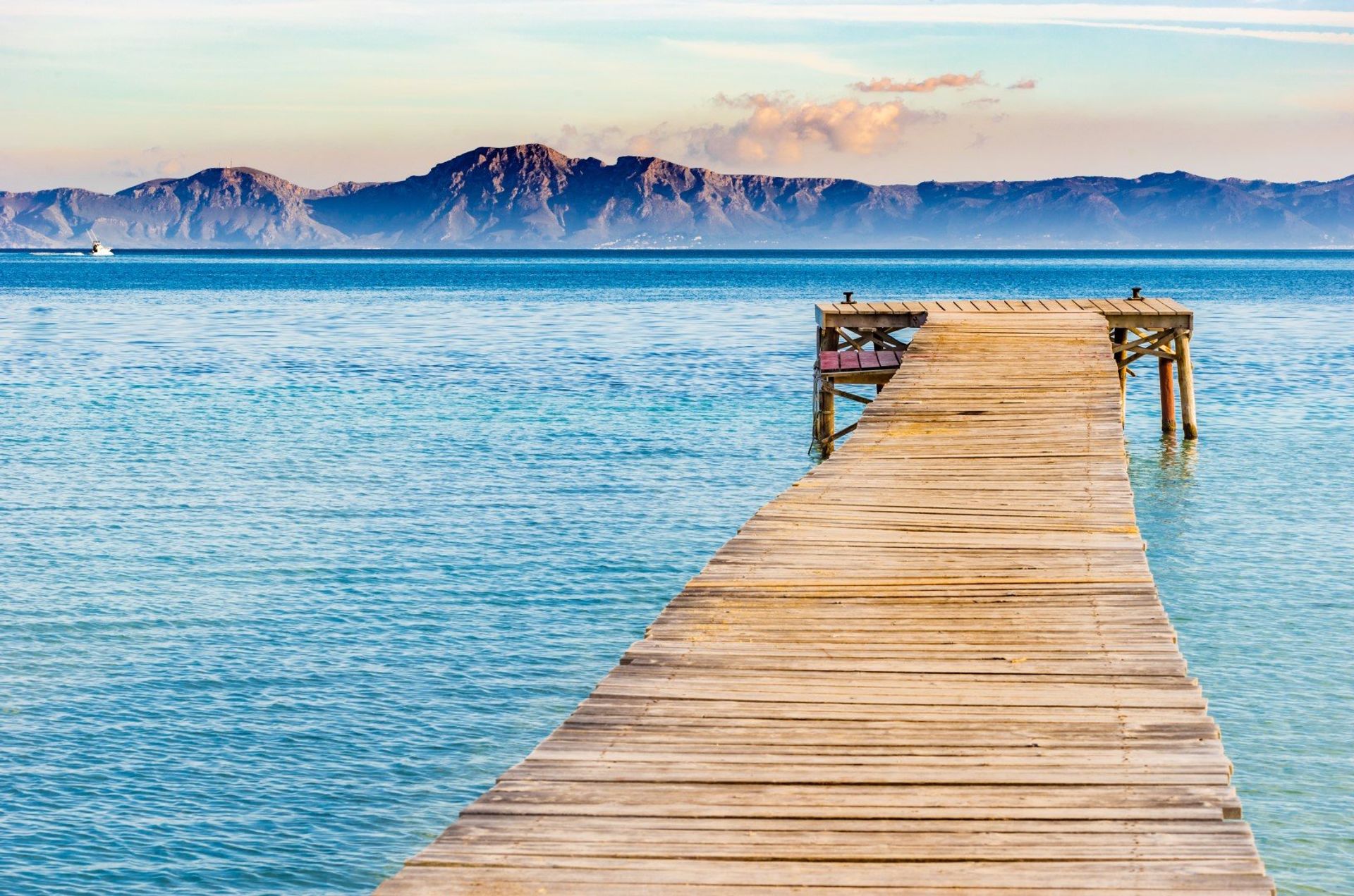 Views from the jetty at Platja de Muro beach