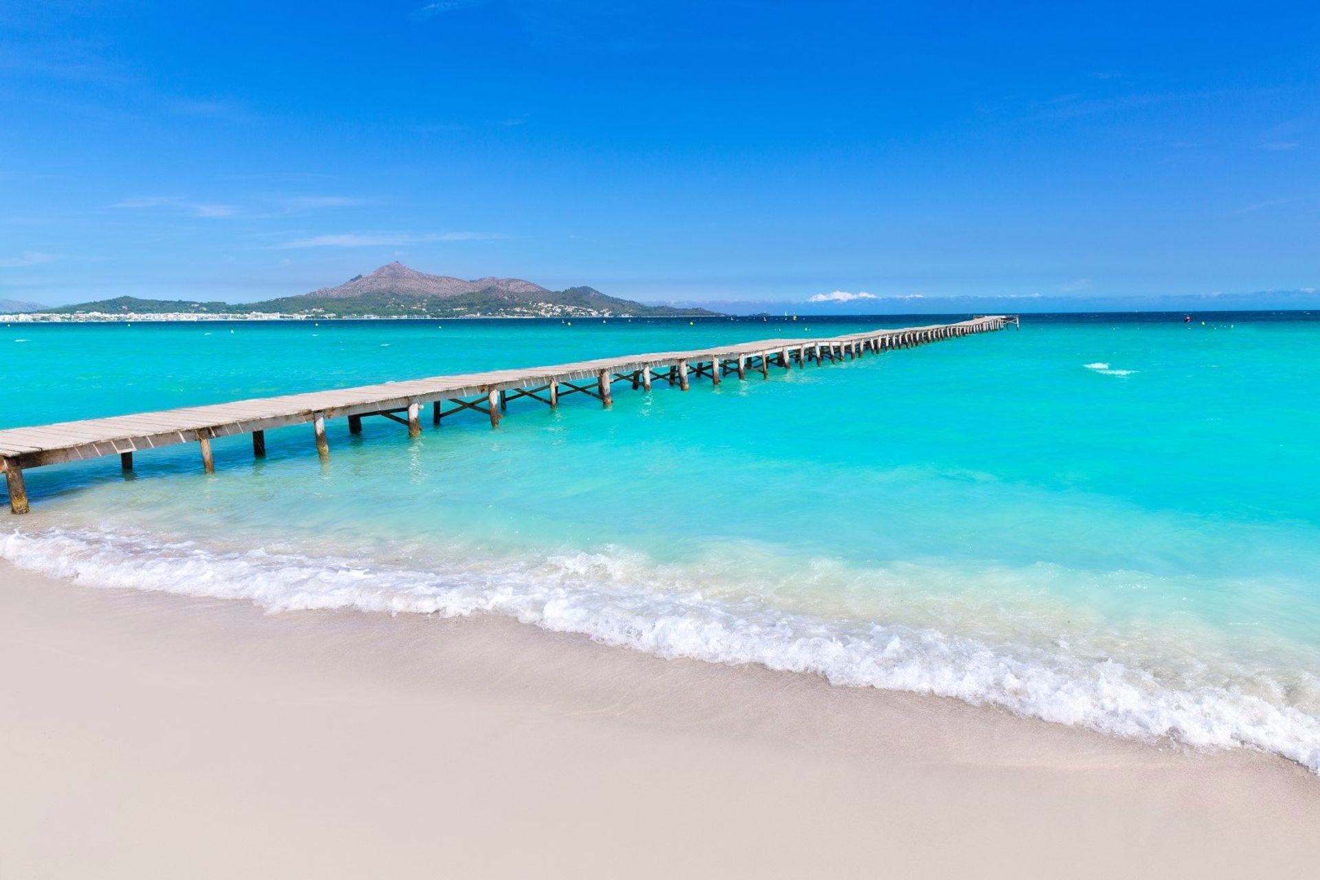 The white sands and turquoise sea of Playa de Muro beach