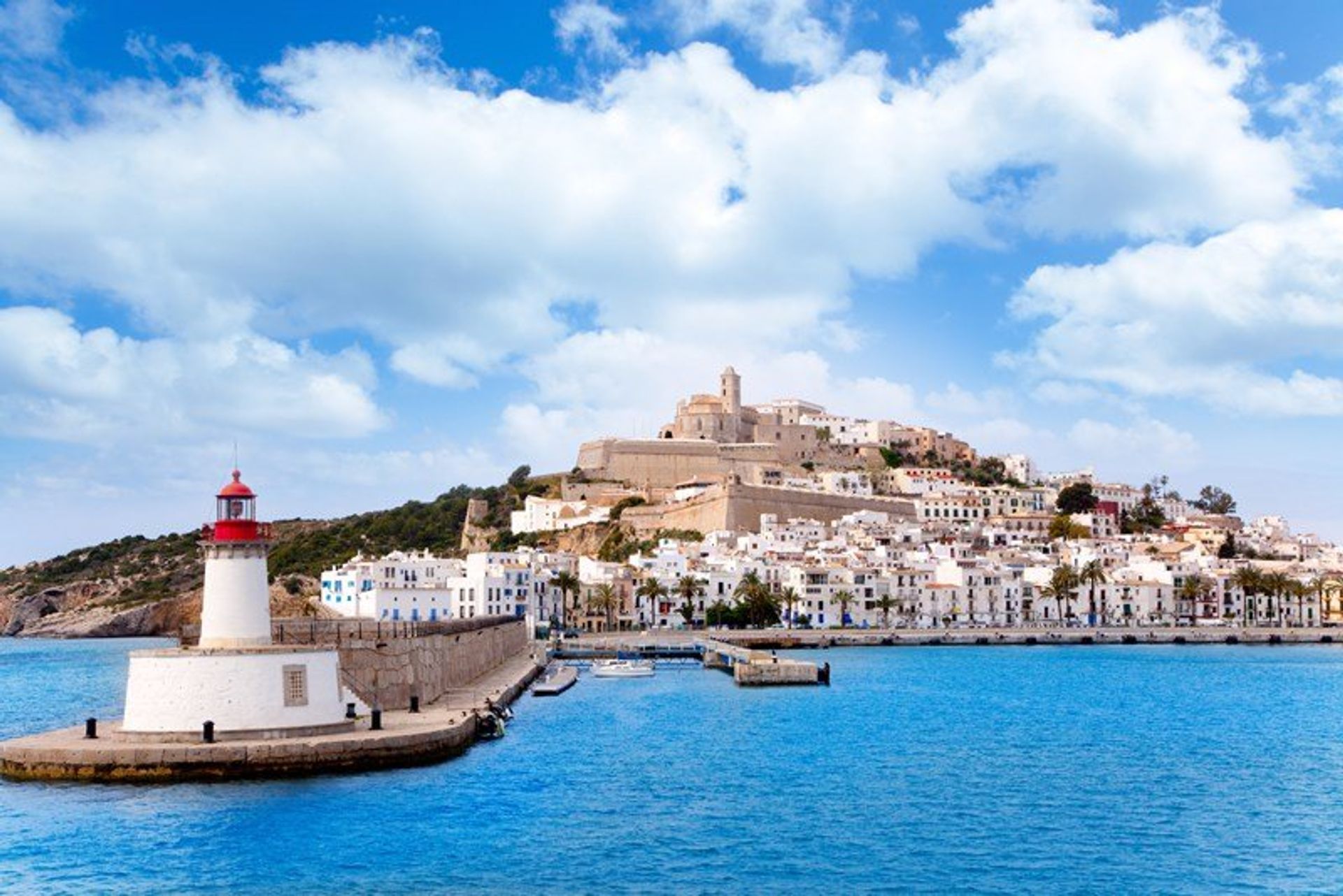 The old town Eivissa, viewed from the sea