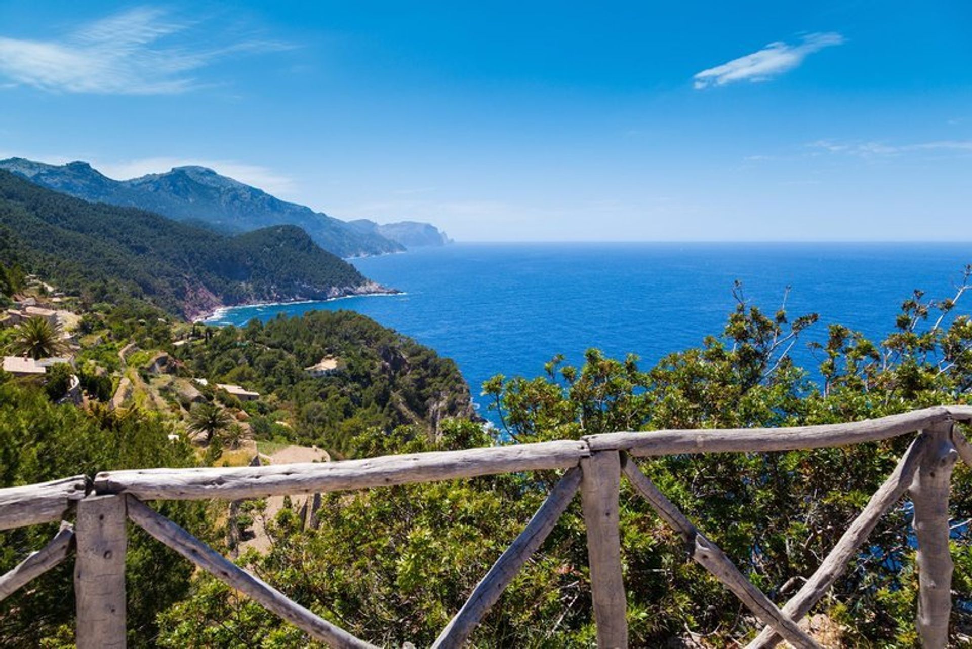 Stunning views from Tramuntana mountain range, north Majorca