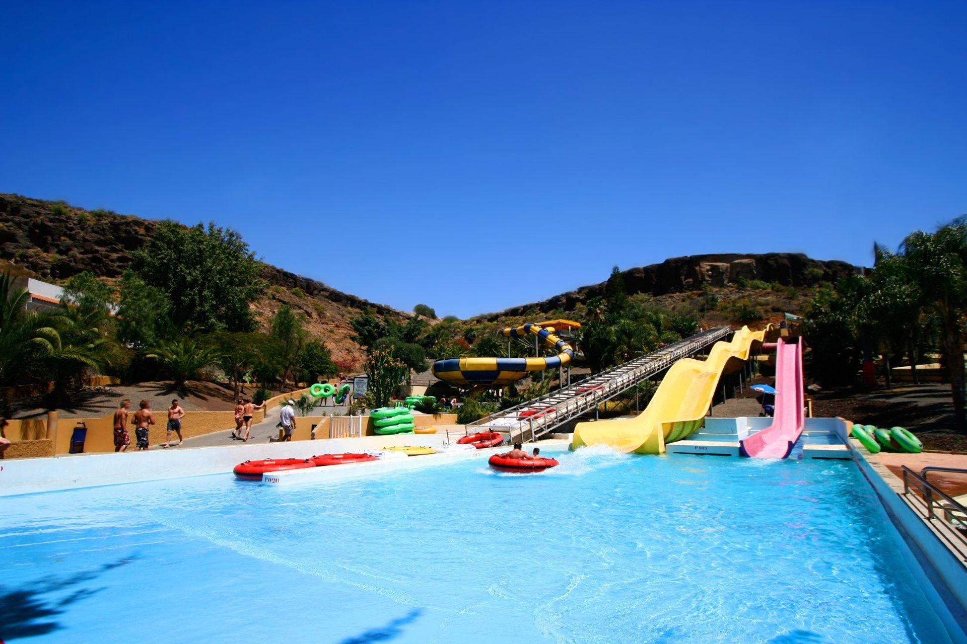 Lago Taurito is one of several popular water parks in south Gran Canaria