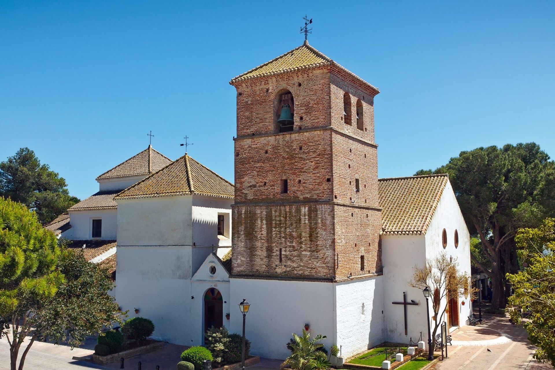 The 17th Century Church of the Immaculate Conception with the original tower bells in the heart of Mijas Town