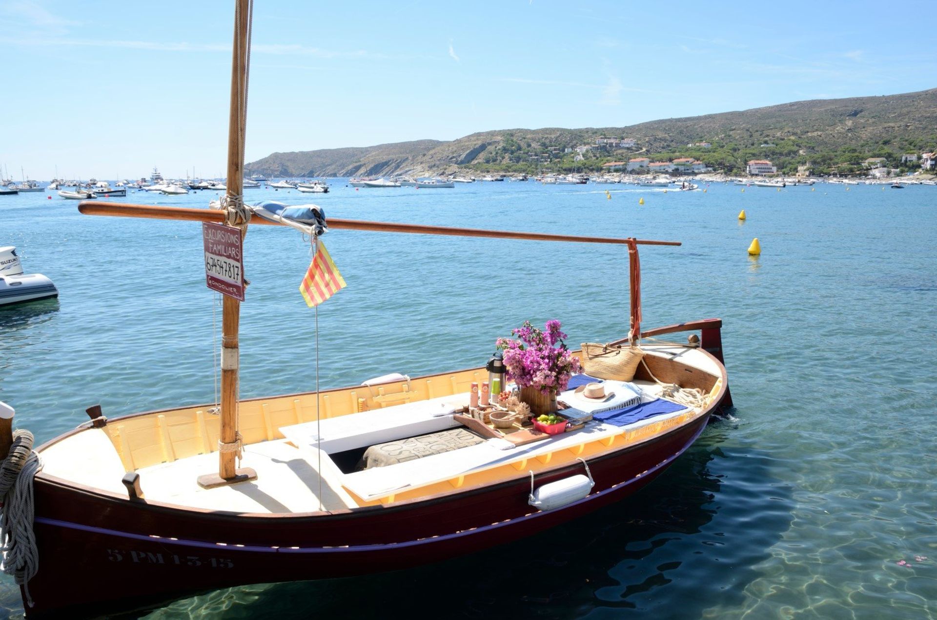 One of the many tourist boats at Cadaqués, near Cap de Creus, northeast Catalonia