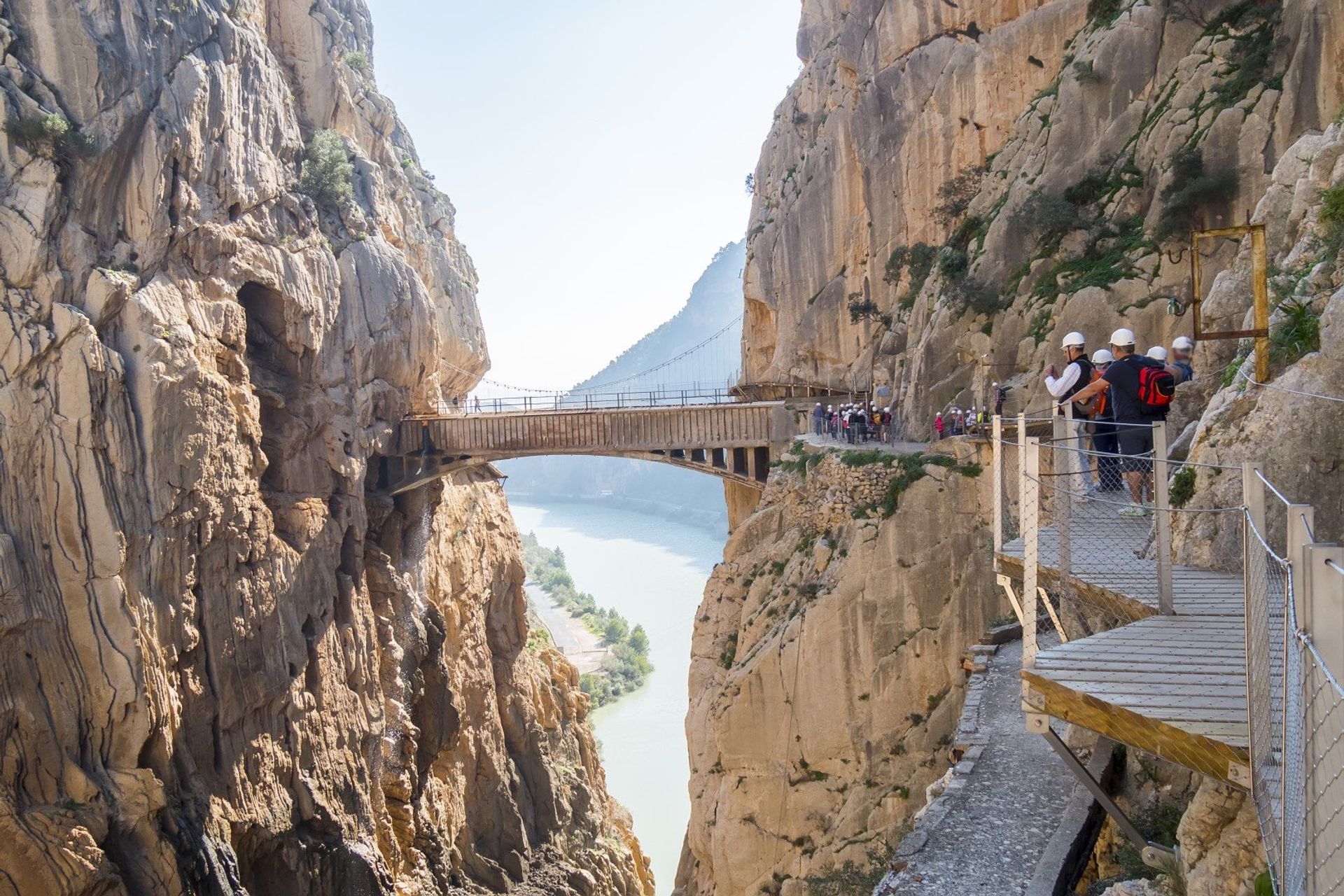 Don't look down! The path across El Caminito del Rey in Ardales, 40km southwest of Malaga