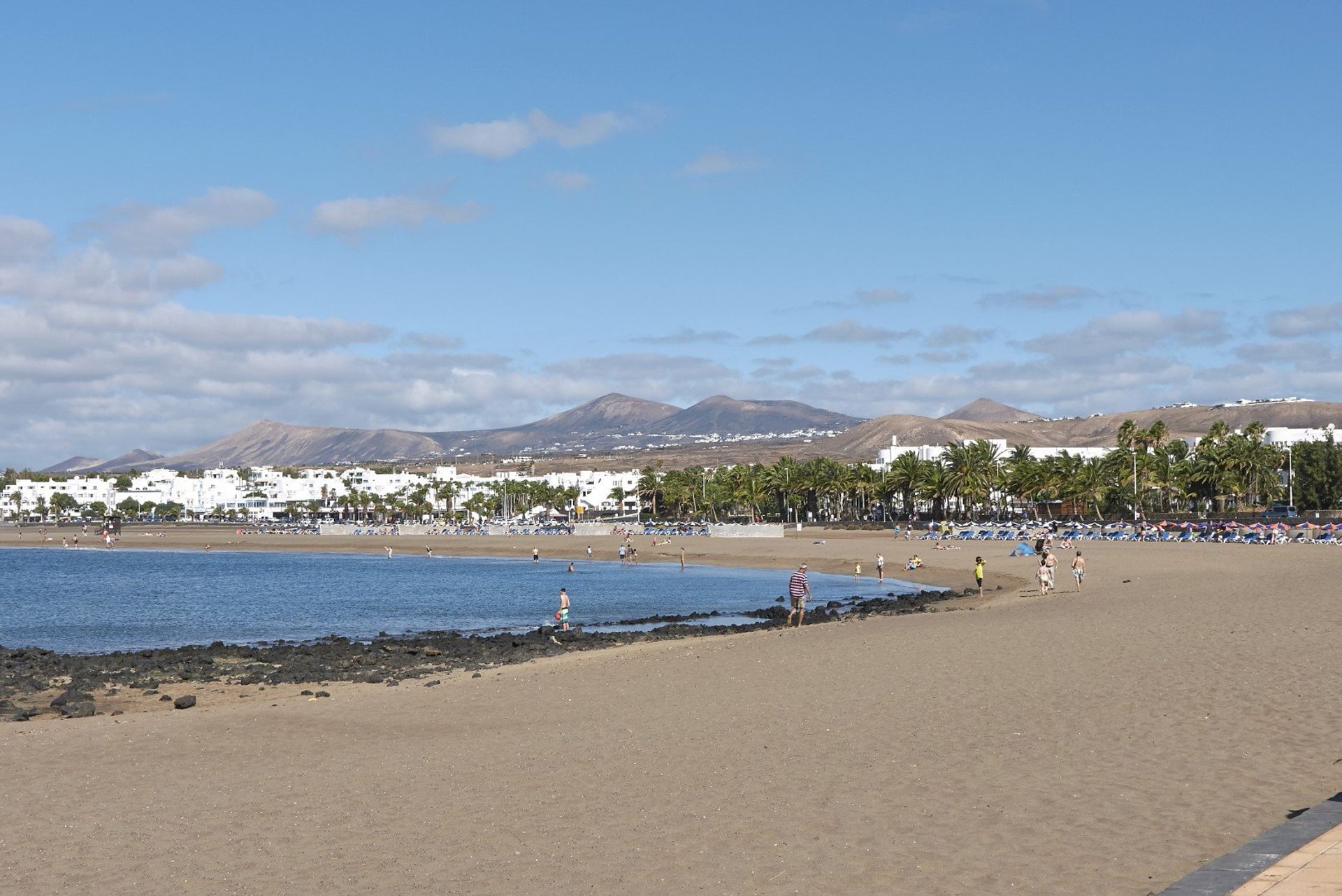 The Blue Flag beach of Los Pocillos, one of three local beaches in Puerto del Carmen