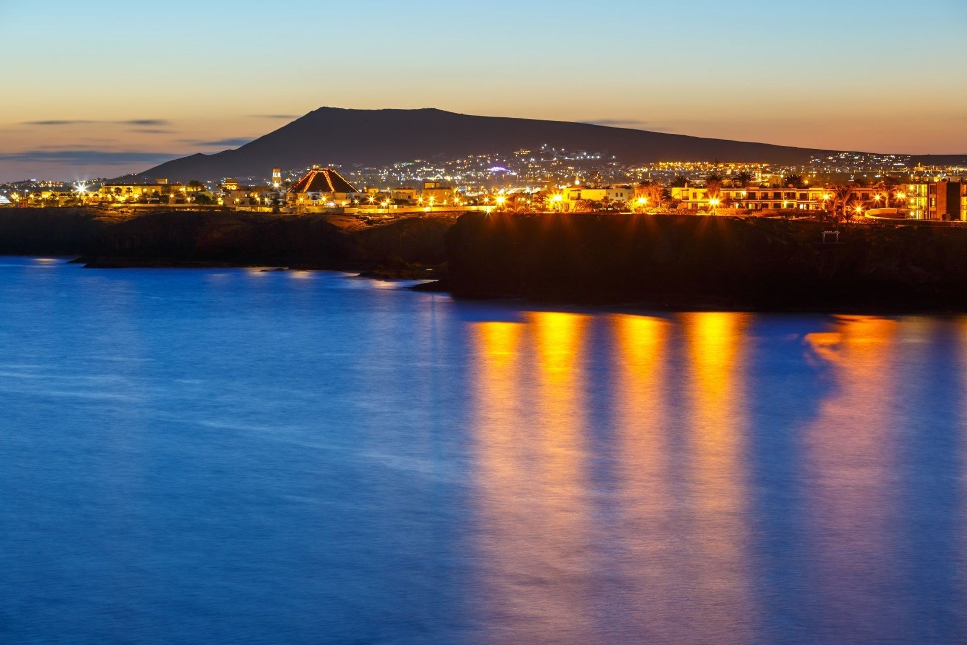 Sunset over Playa Blanca, one of Puerto del Carmen's neigbouring resorts