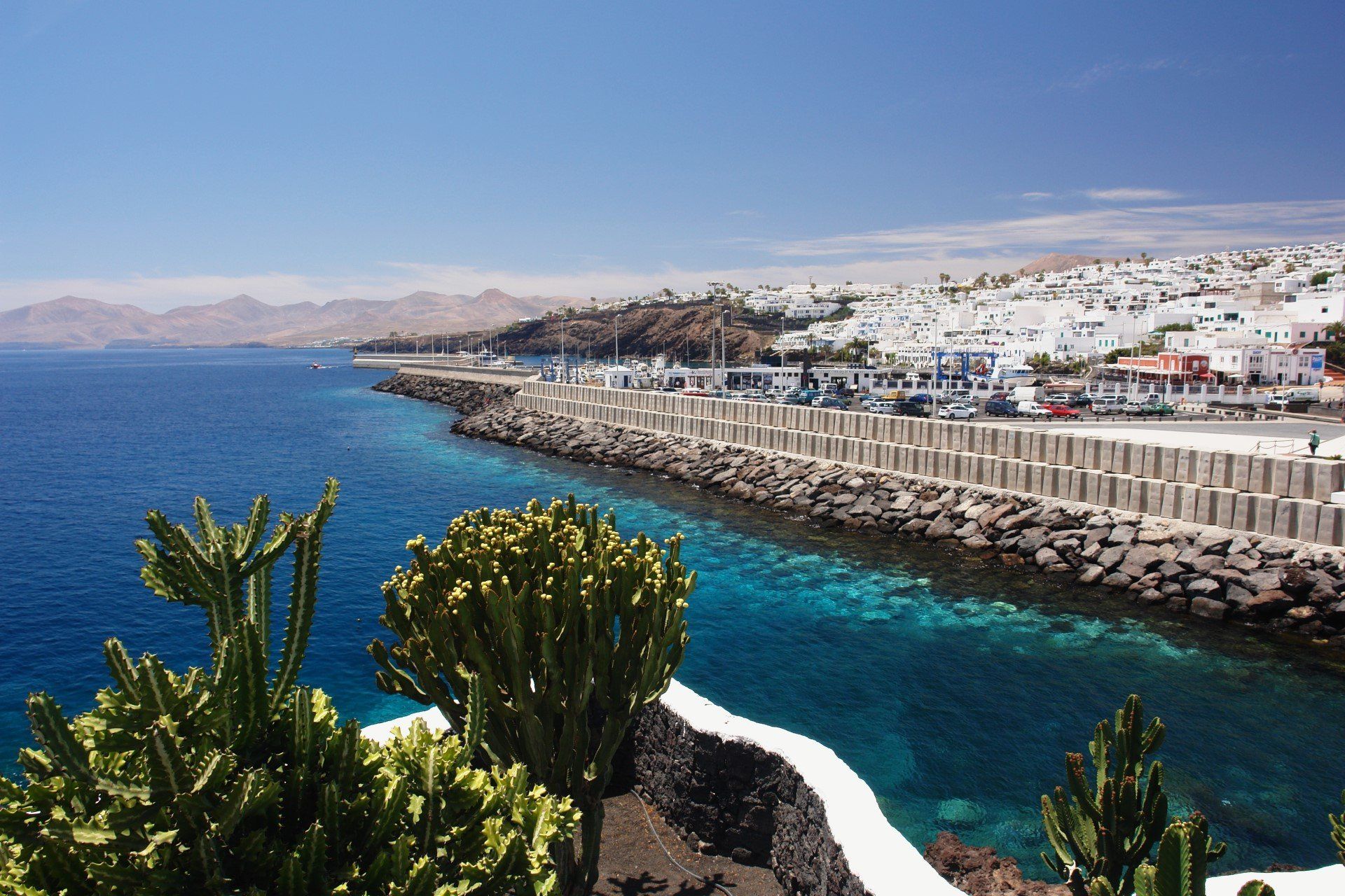 The old town harbour in Puerto del Carmen, Lanzarote