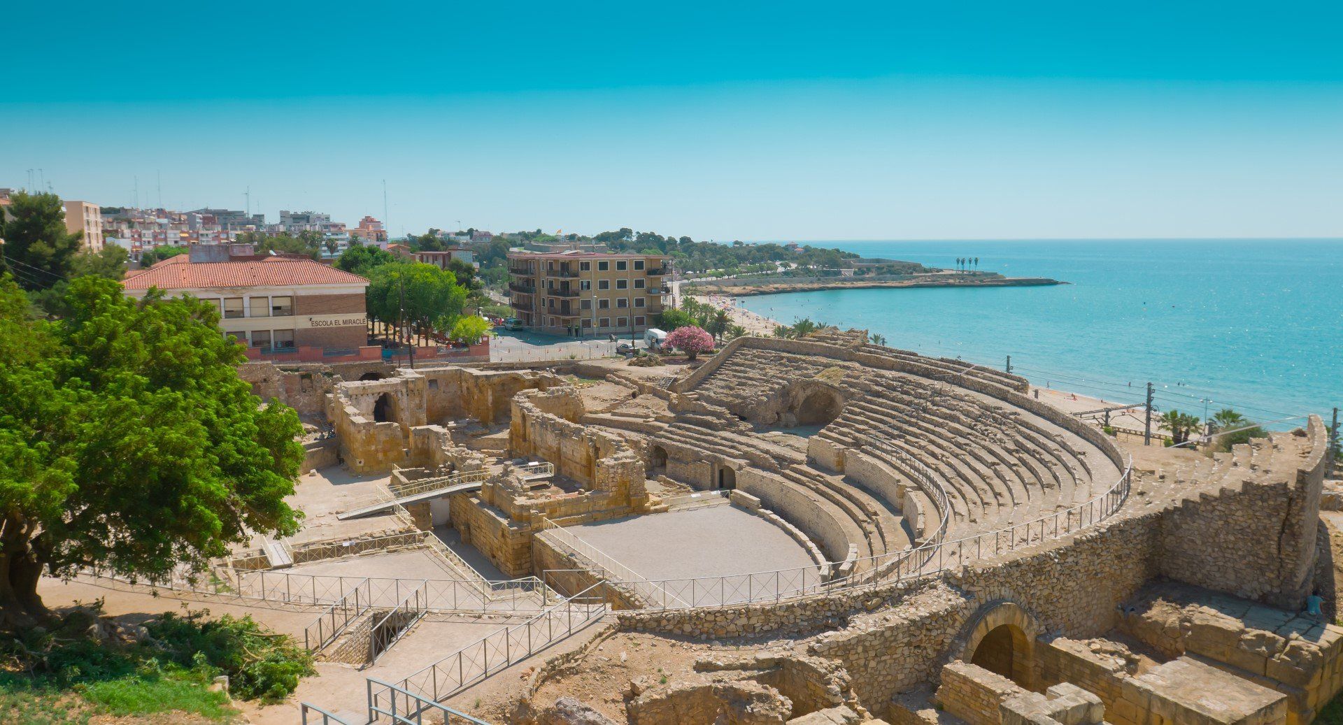 The remains of a Roman amphitheatre in Tarragona City