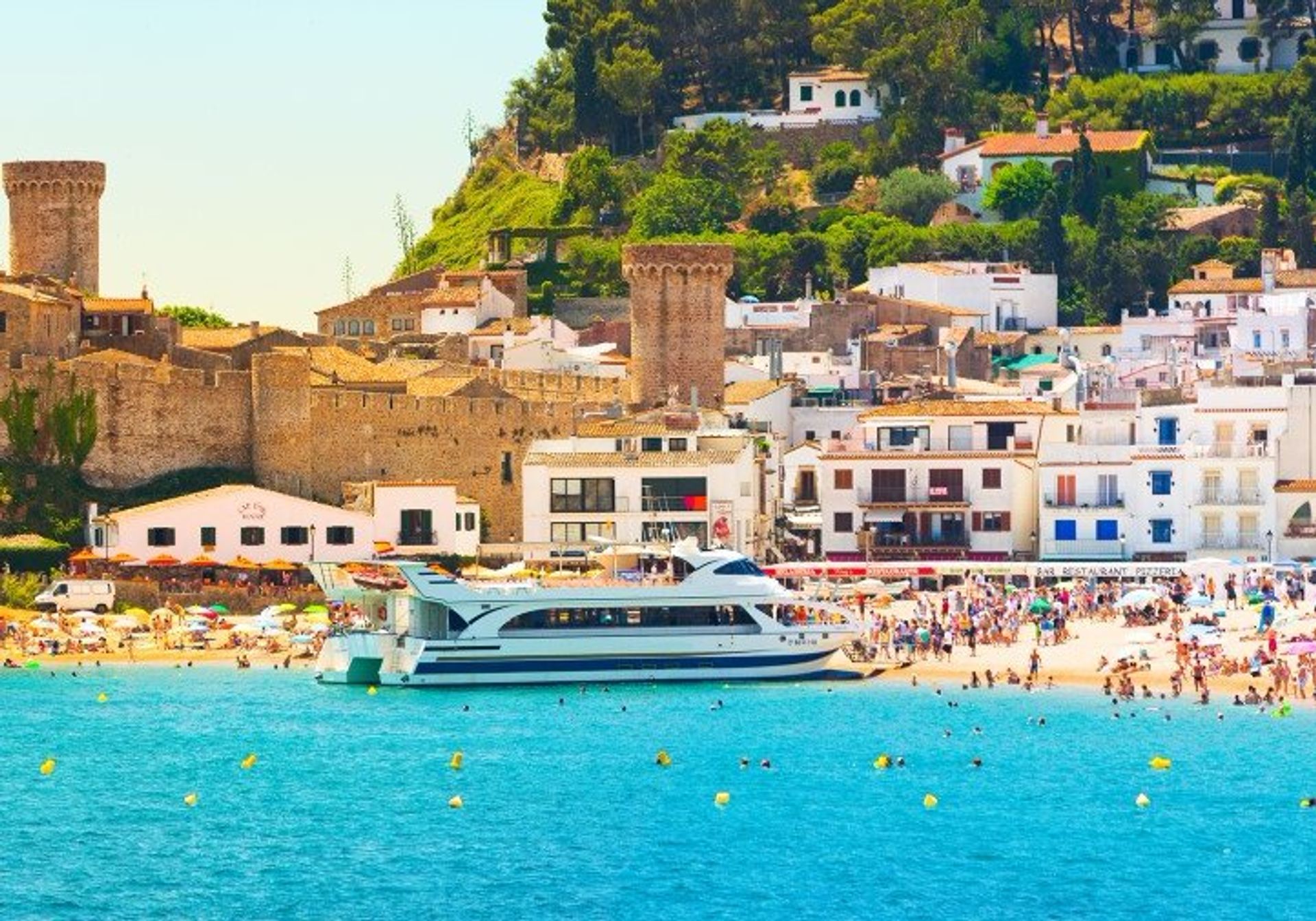 Tossa de Mar's coast with its mix of medieval and modern