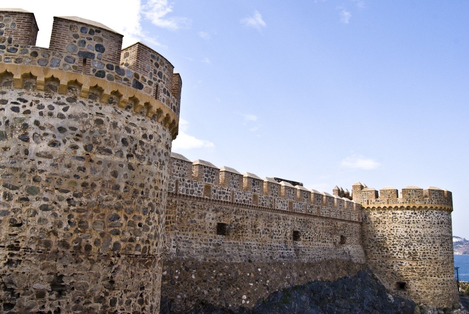 The castle walls of San Miguel in Almunecar