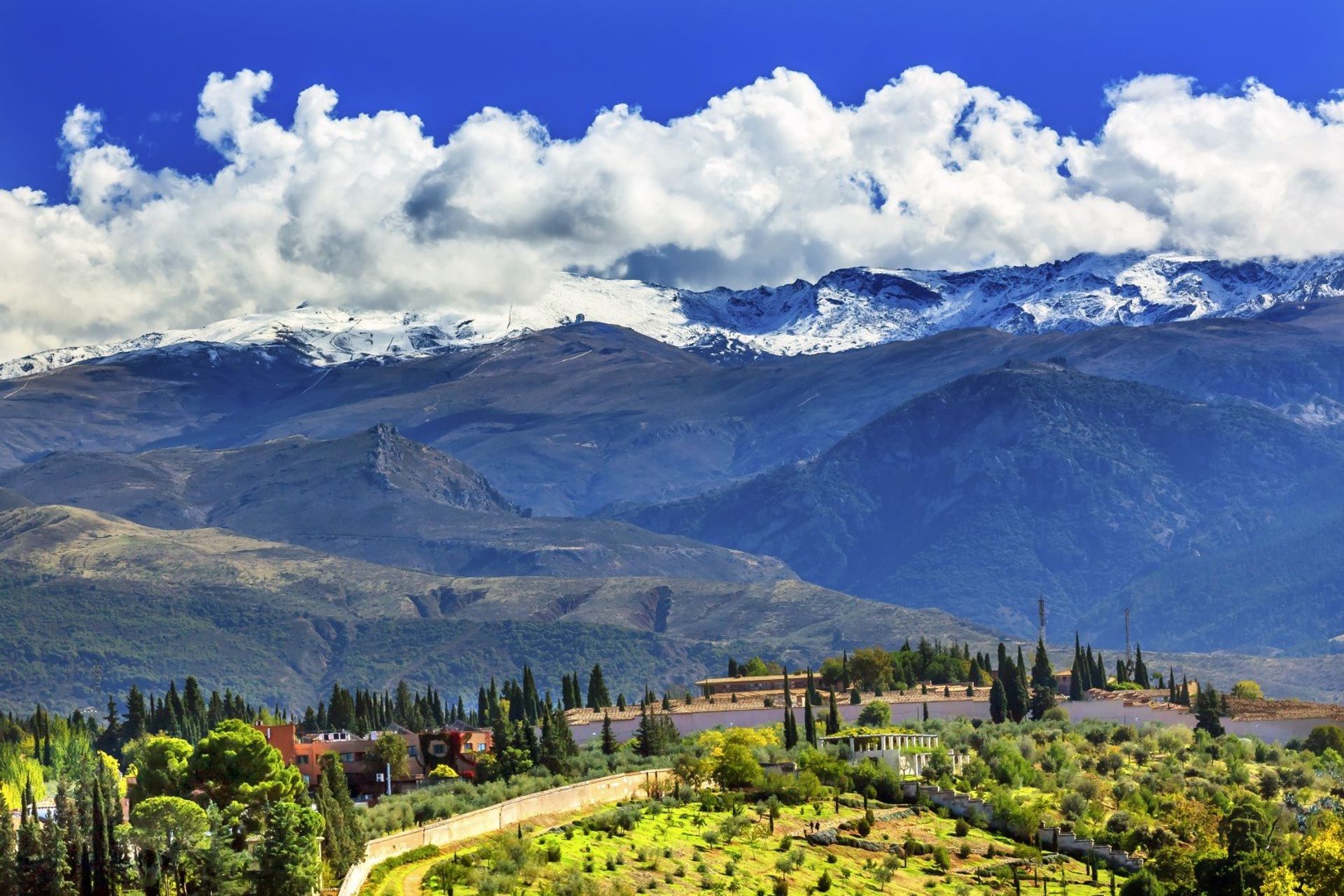 The Sierra Nevada mountain range dominating Granada and Almeria Province