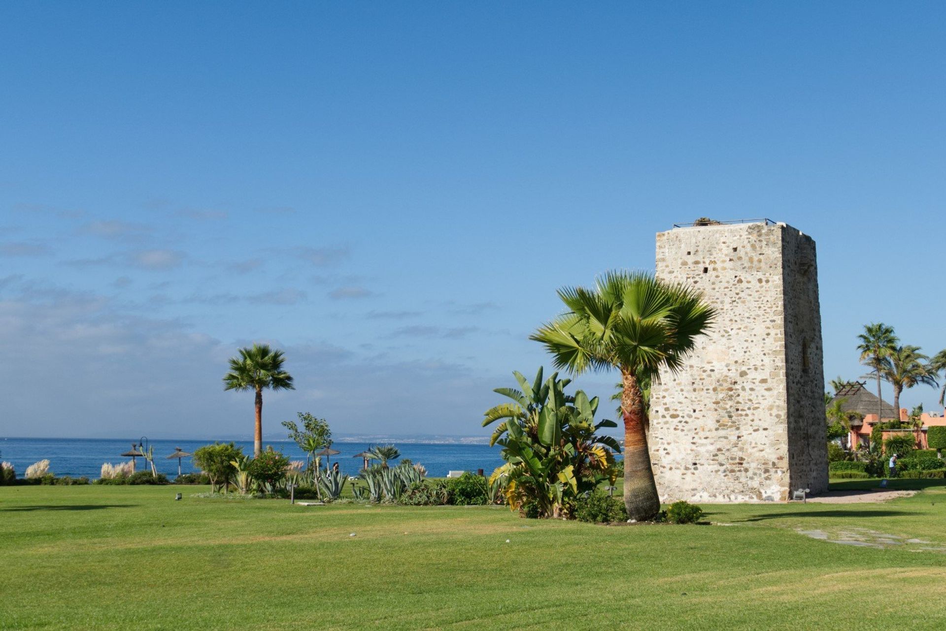 An ancient Moorish lookout tower on the beach near Guadalmansa, less than 20 minutes away