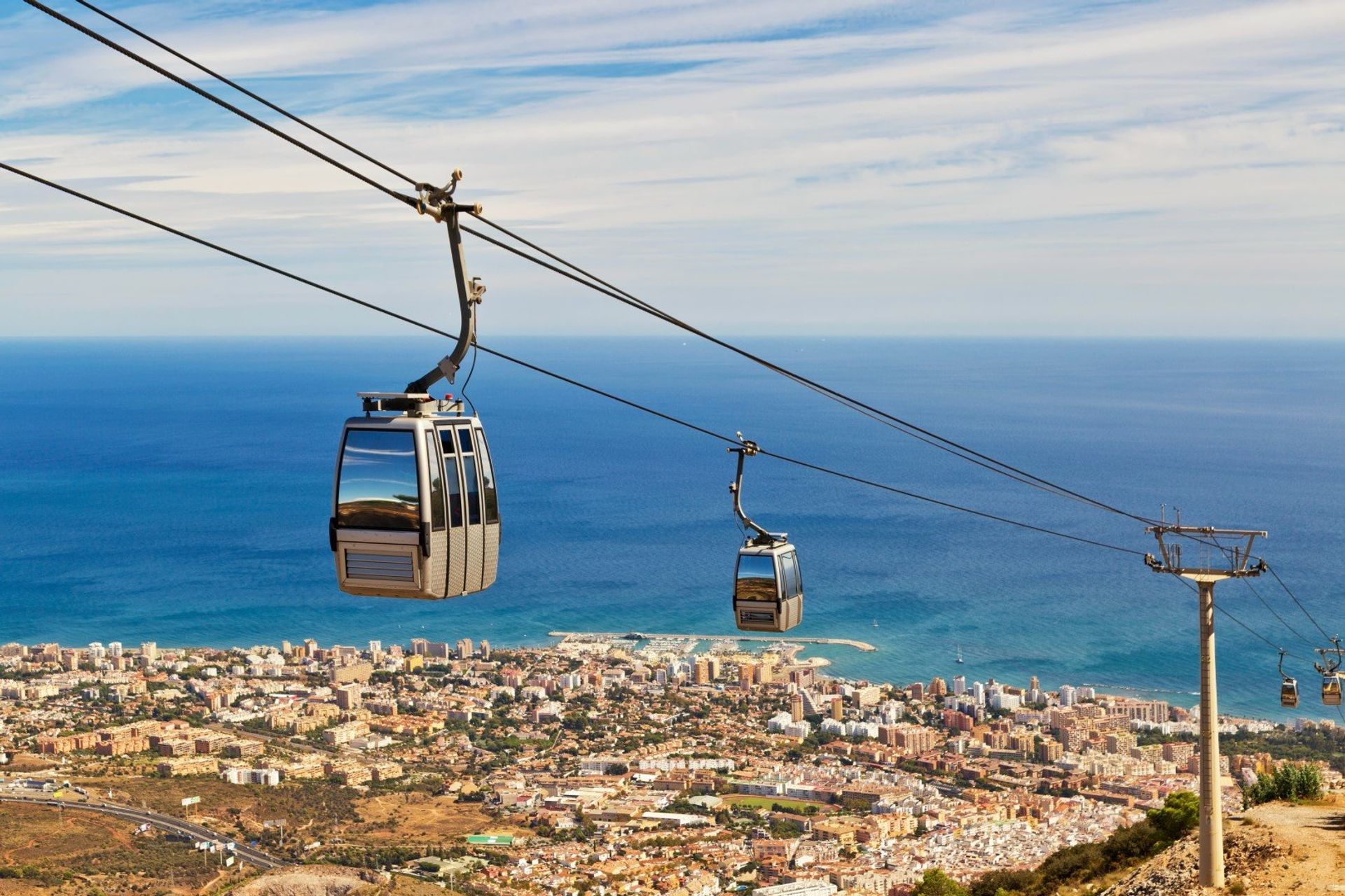 View from the top of Calamorro mountain looking over Benalmadena Costa