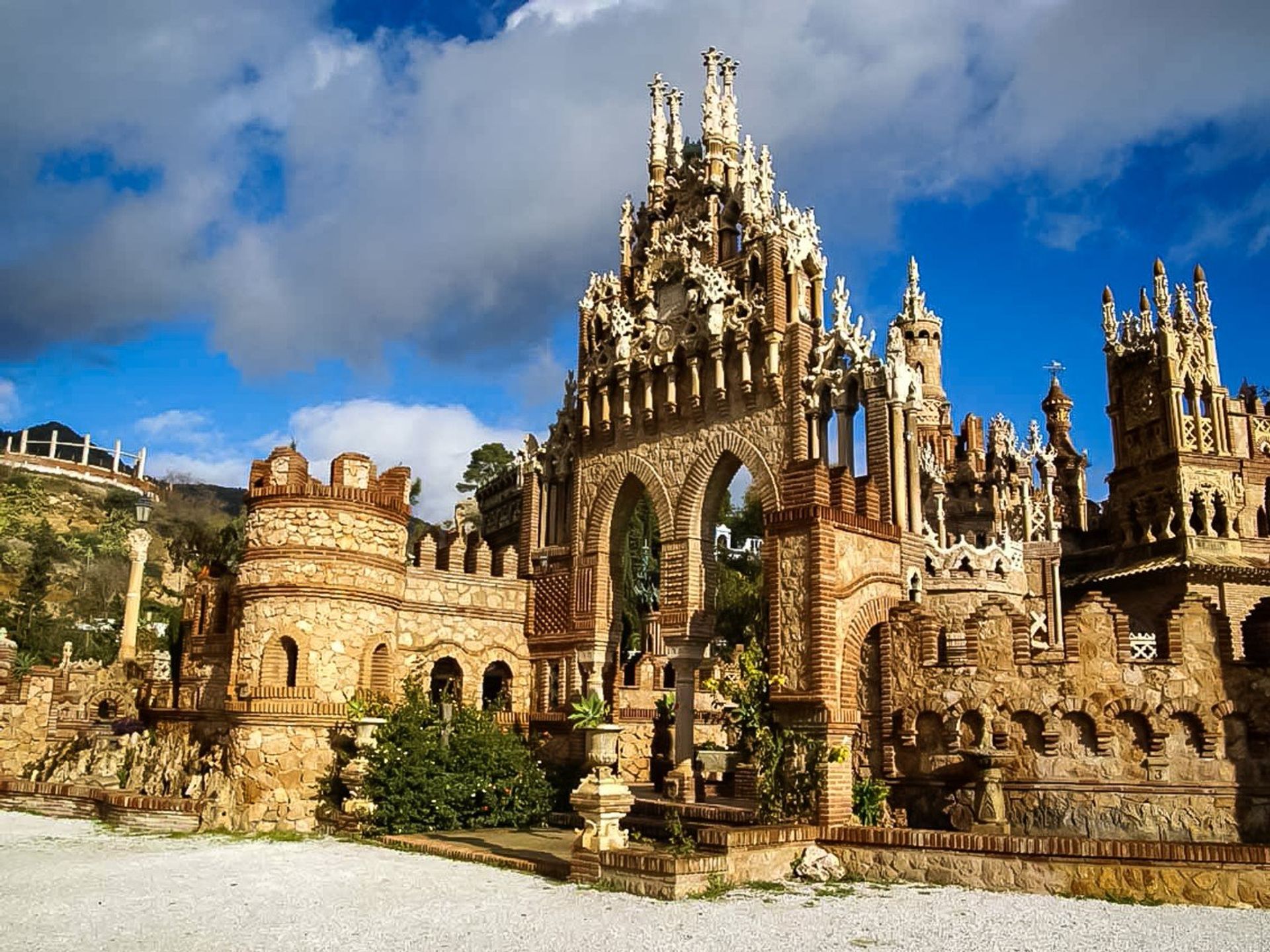 The magnificent Colomares Castle, in the heart of Benalmadena Old Village