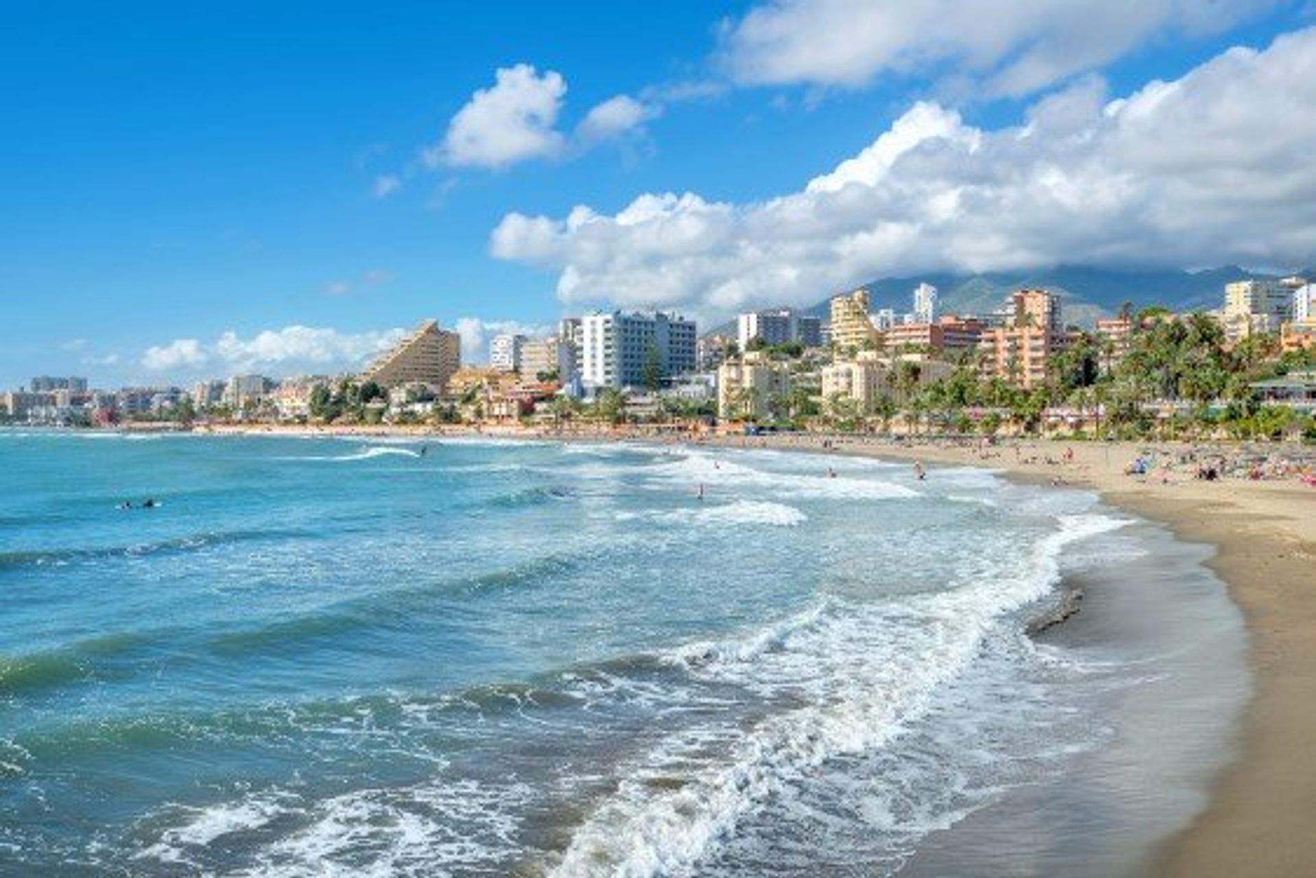 Crystal clear! The Blue Flag beach of Caravajal, less than 15 minutes south of Benalmadena, towards Fuengirola.