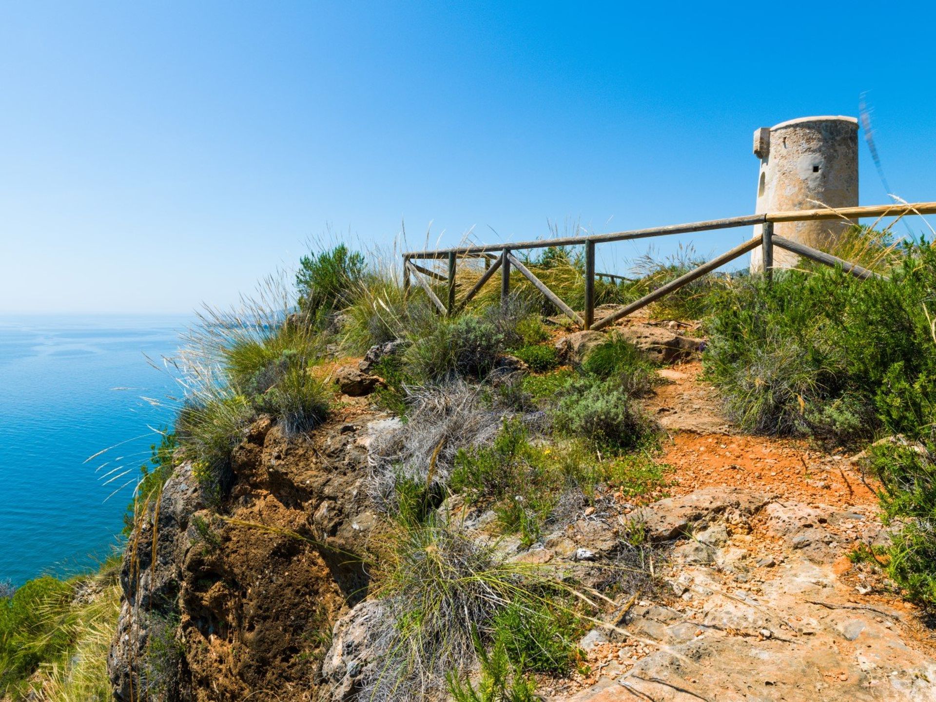 The cliffs of Maro-Cerro Gordo Natural Site, at the foot of the Sierras de Tejeda mountains