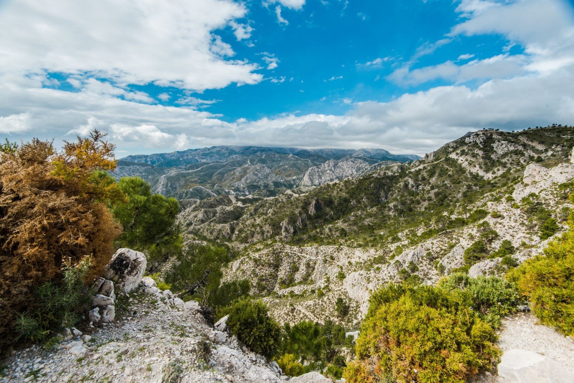 Sierras de Tejeda Natural Park in Nerja, stretching across the provincial border of Granada and Malaga