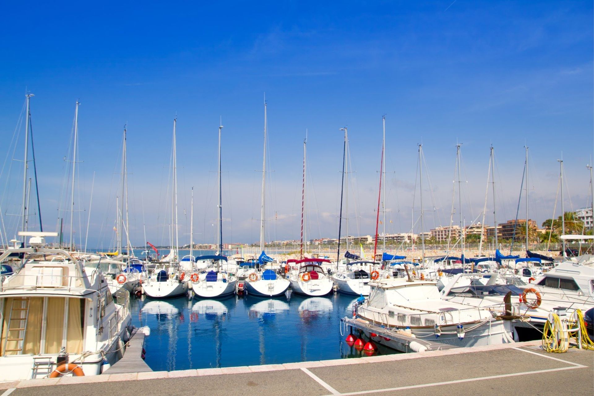 Boats along the modern Marina