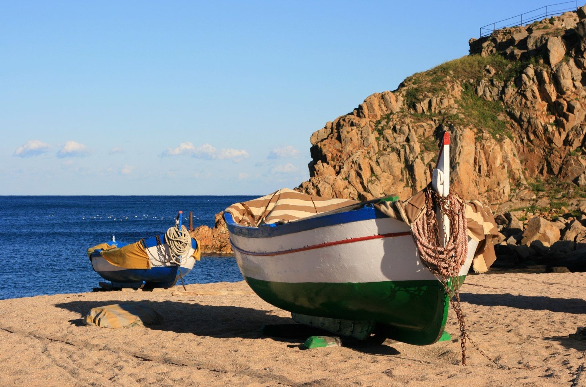 Authentic Spain - traditional fishing boats along the coast