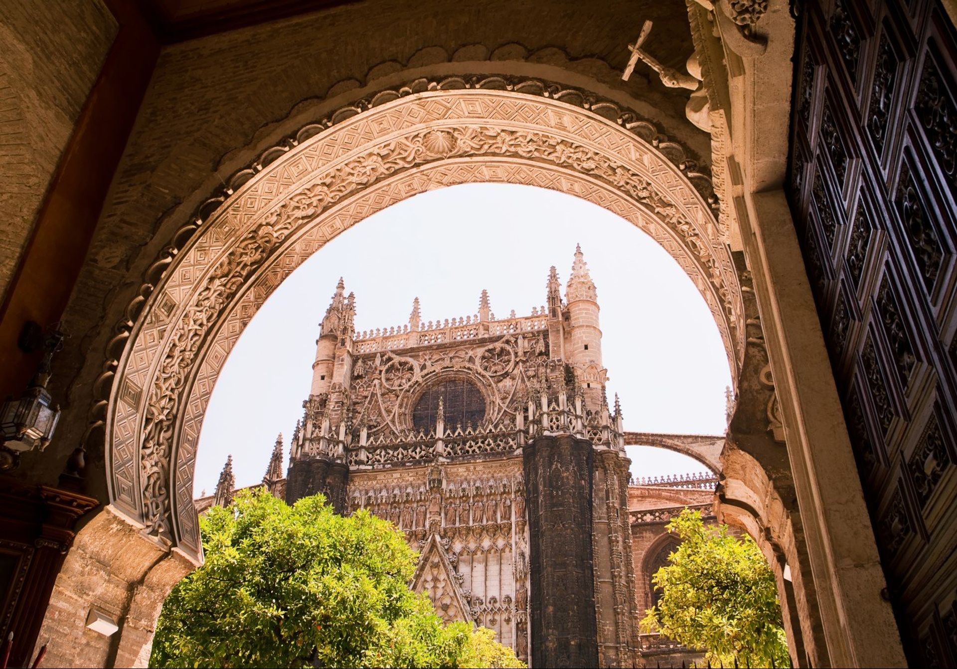 Moorish and Christian architecture standing side by side - Seville Cathedral seen from the Giralda tower
