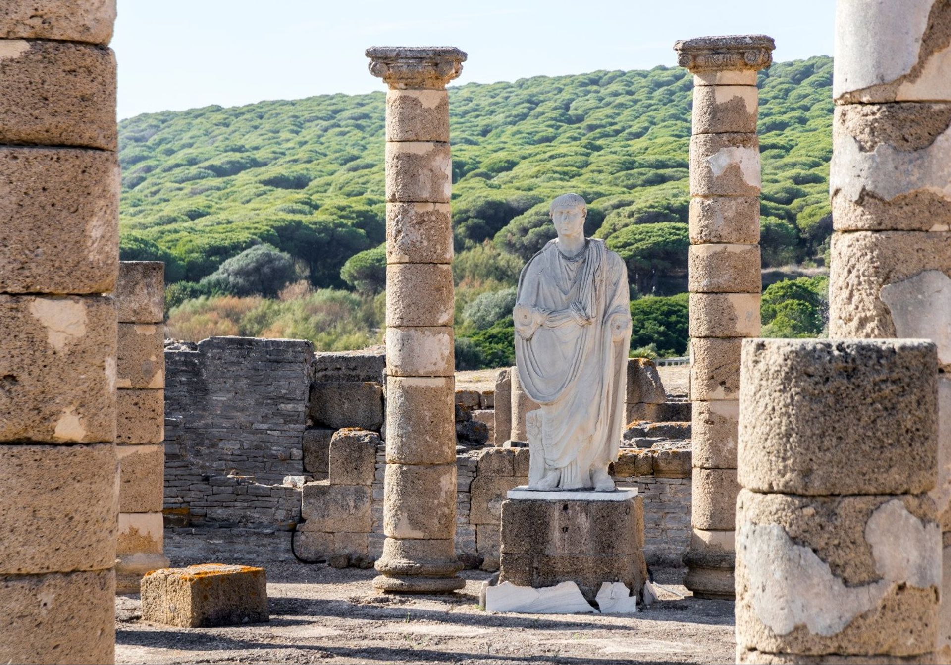 Ruins of the Roman town of Baelo Claudia, once a prosperous fishing town near Bolonia beach