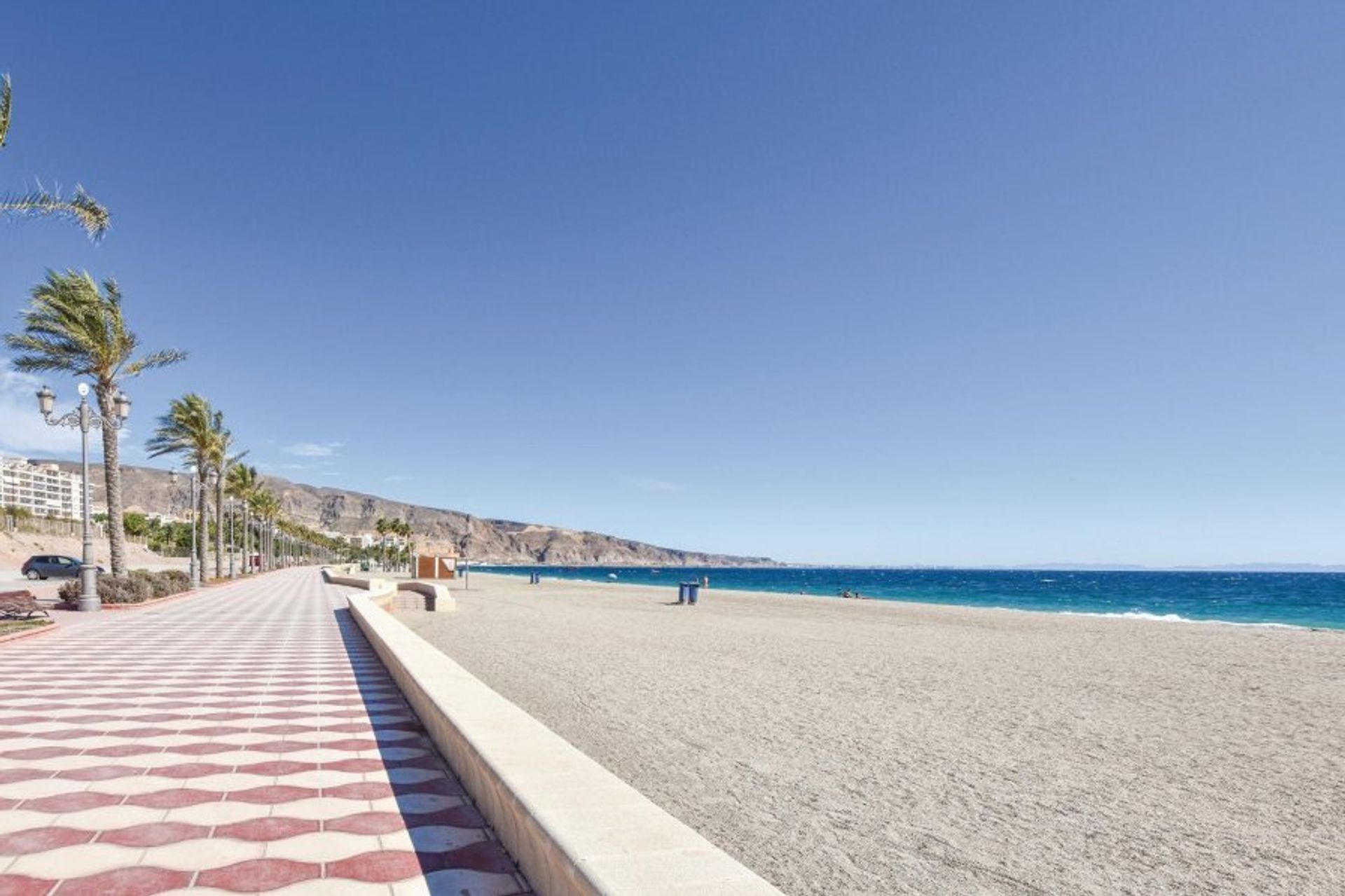 Soak up the sun or have a cooling dip in the deep, calm waters of Aguadulce beach, a 15-minute drive from Roquetas de Mar