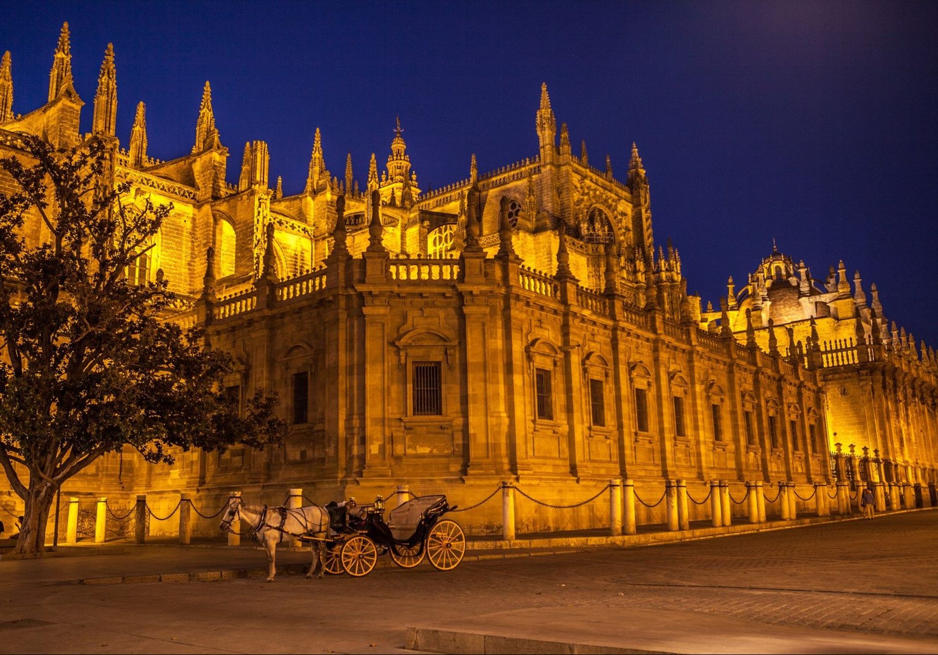 The stunning 16th century Seville Cathedral is the world's fourth-largest church