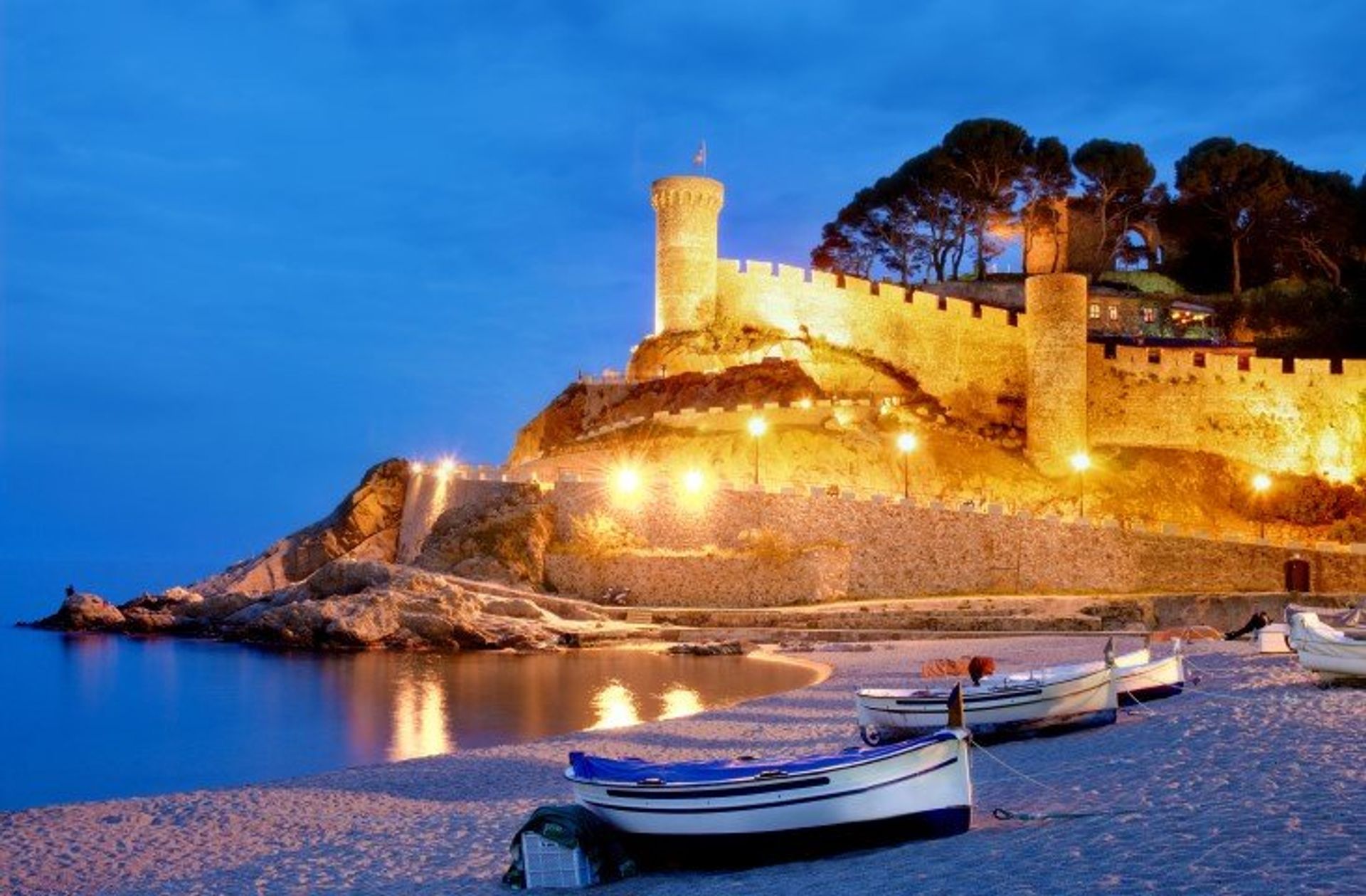 La Vila Vella at night is the perfect place for a romantic evening stroll