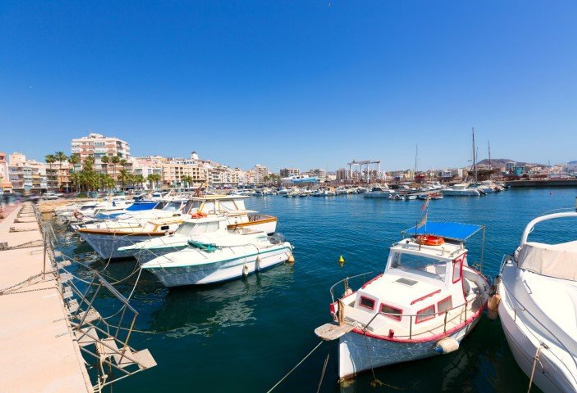 Aguilas' beautiful marina, near Almeria Province
