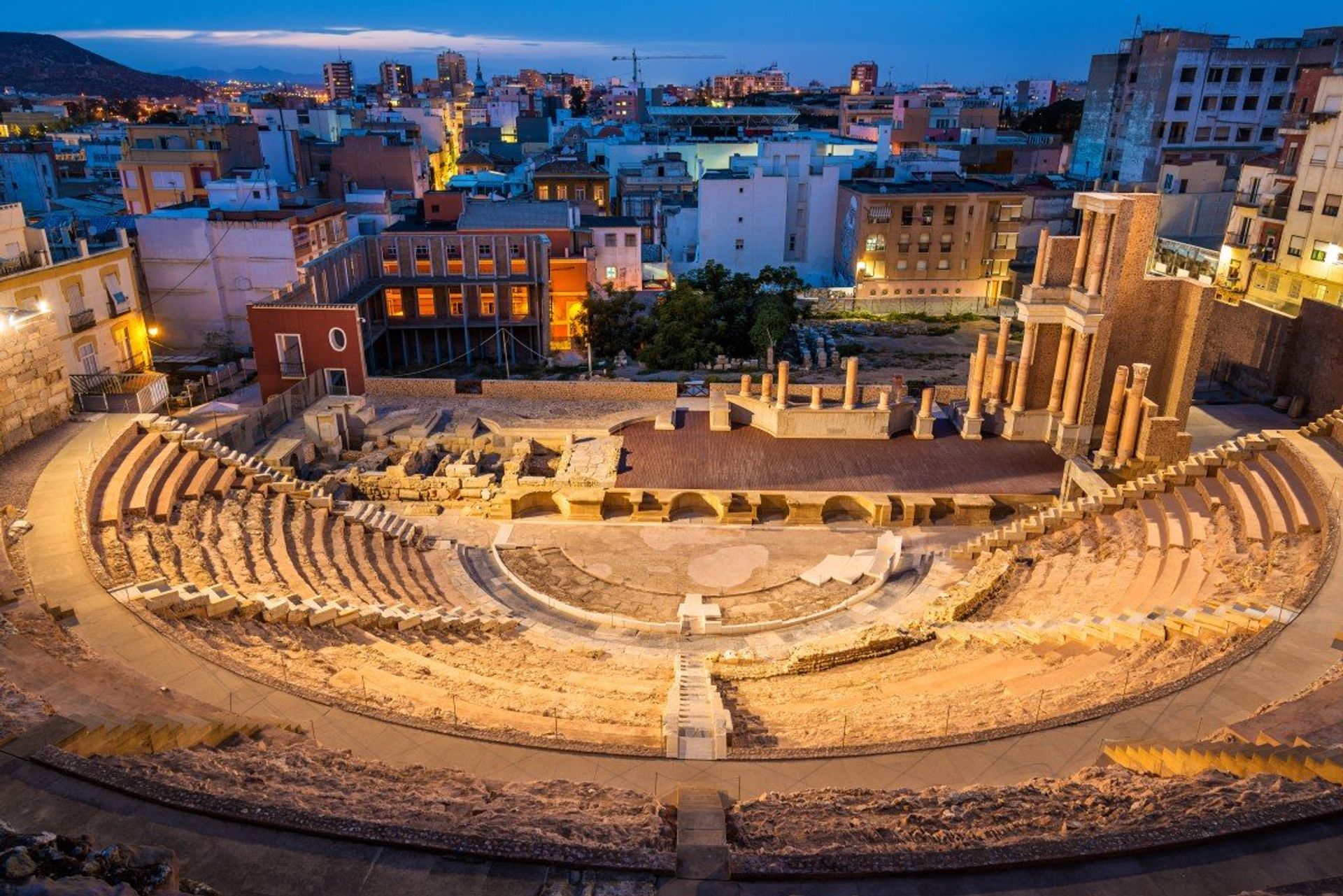 The impressive ancient Roman theatre in Cartagena was built over 2000 years ago