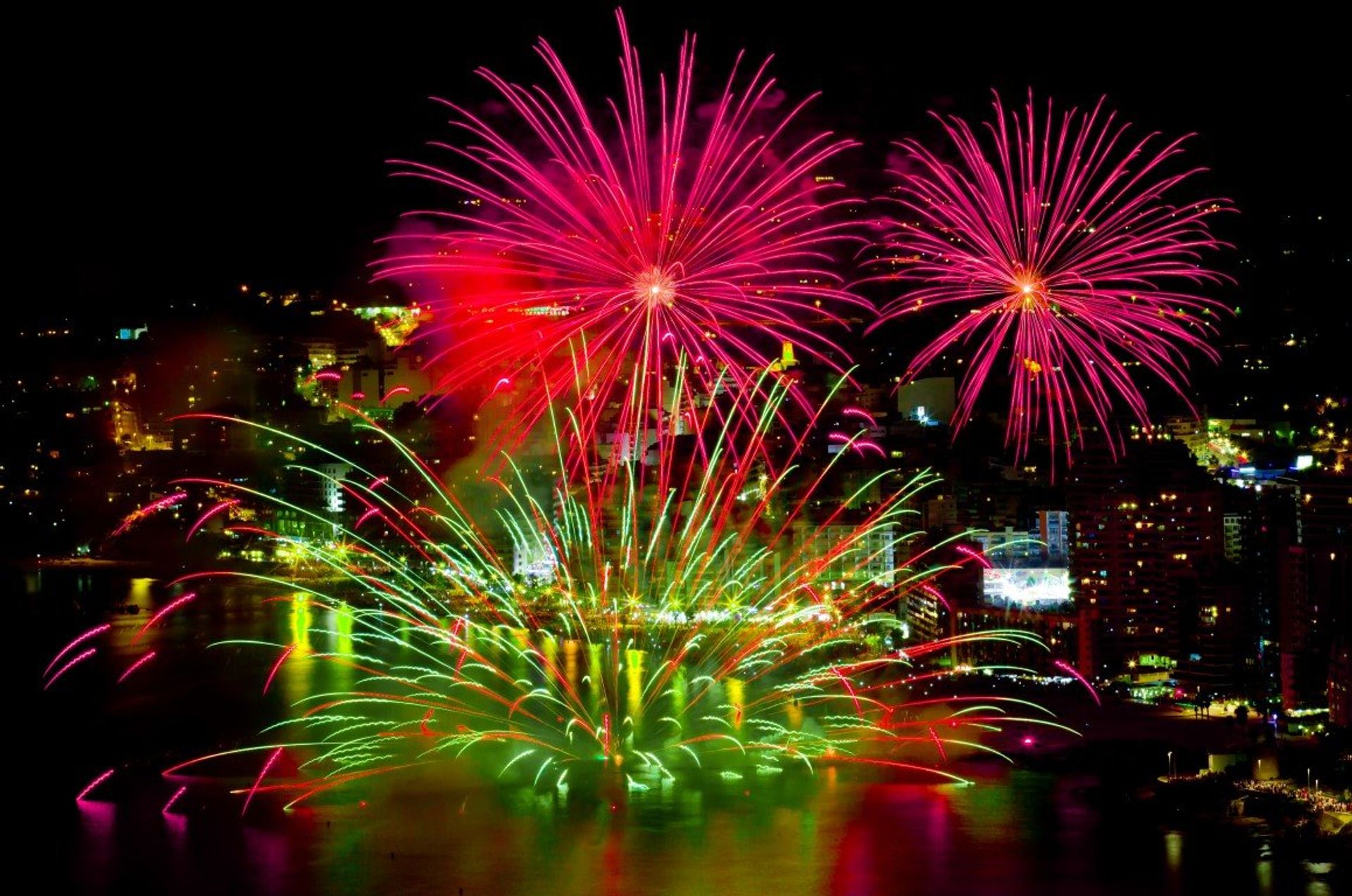 Celebrating in style! Calpe is known for its colourful fiestas and fireworks displays