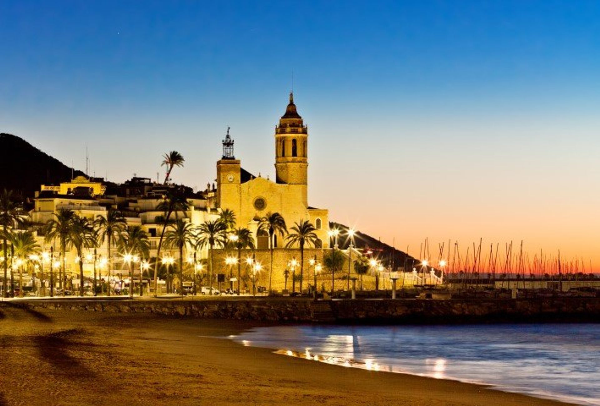 The upscale resort of Sitges, southwest of Barceona, is known for its colourful nightlife