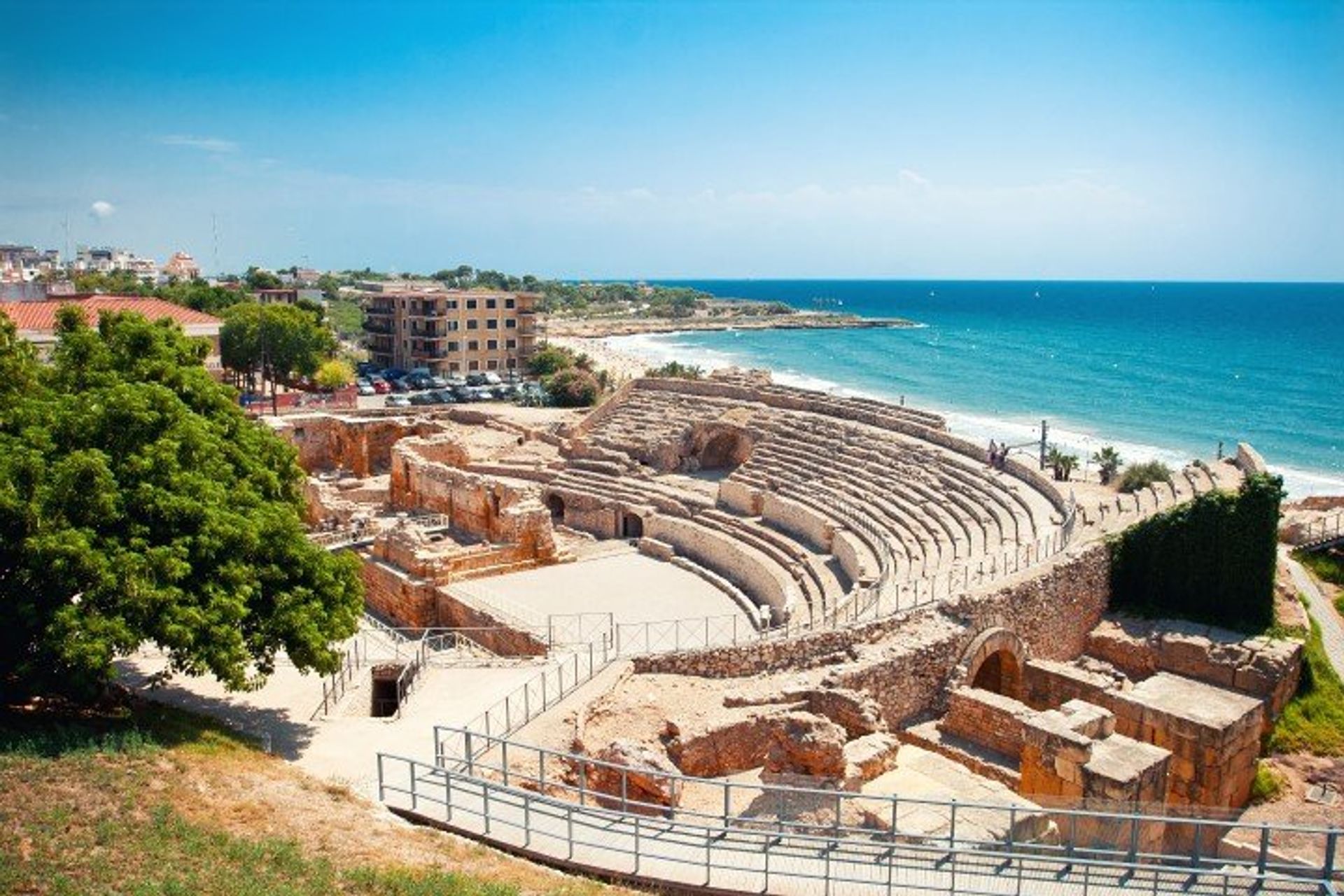 The Roman amphitheatre in Tarragona, once used for gladiatorial games