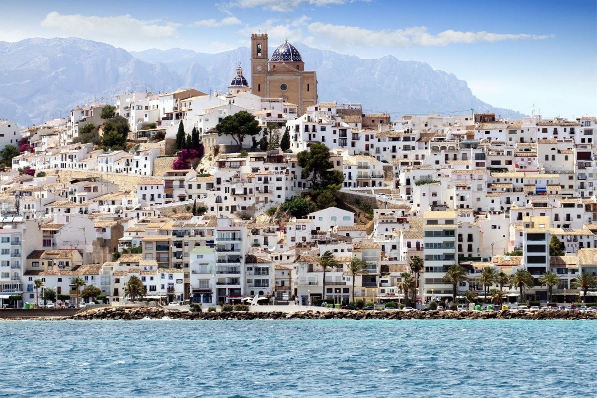 Altea's iconic old town, El Fornet, with its blue domed church is one of the most visited in the Canaries
