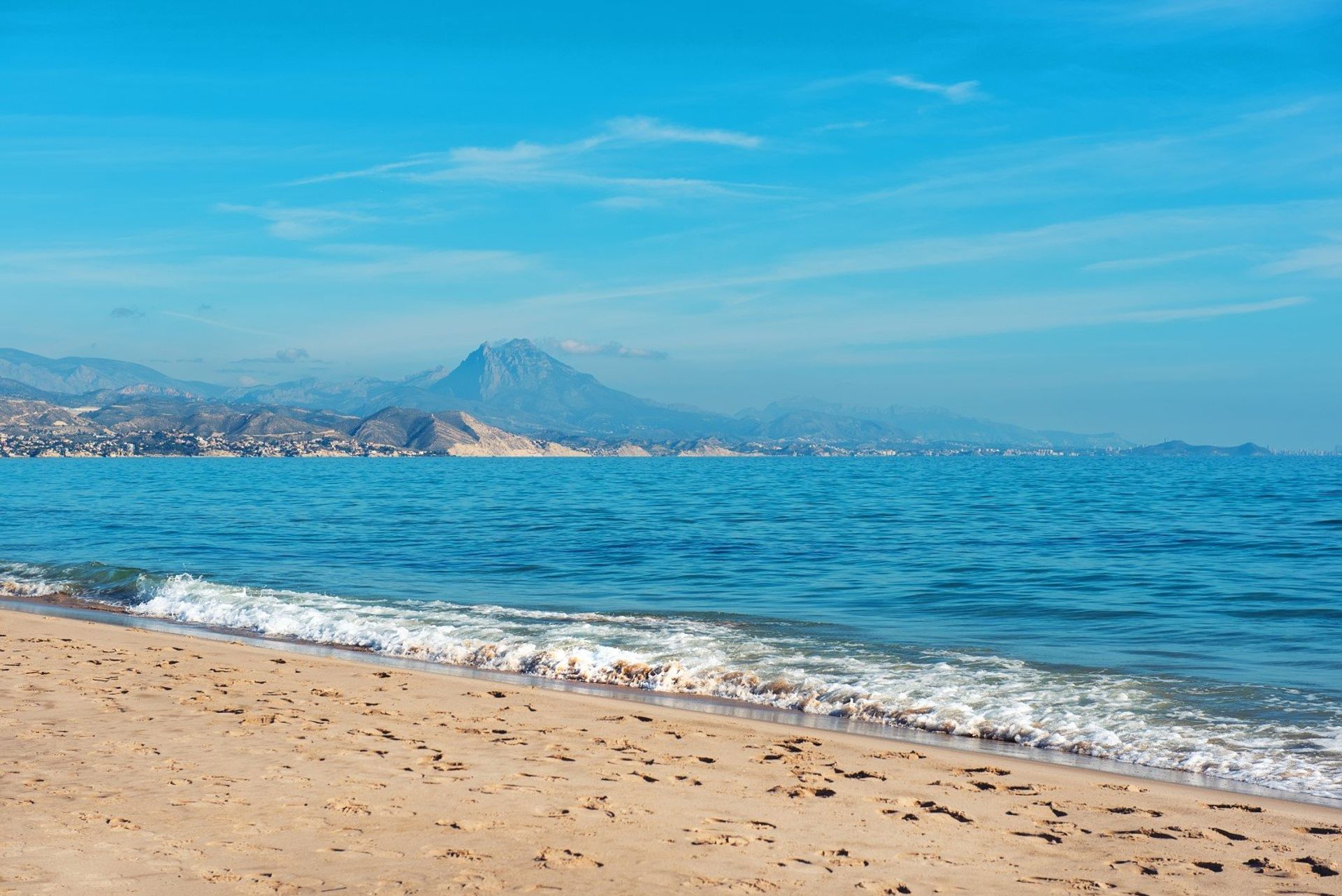 Can Campello beach south of the town's centre is a perfect place to relax in tranquil surroundings