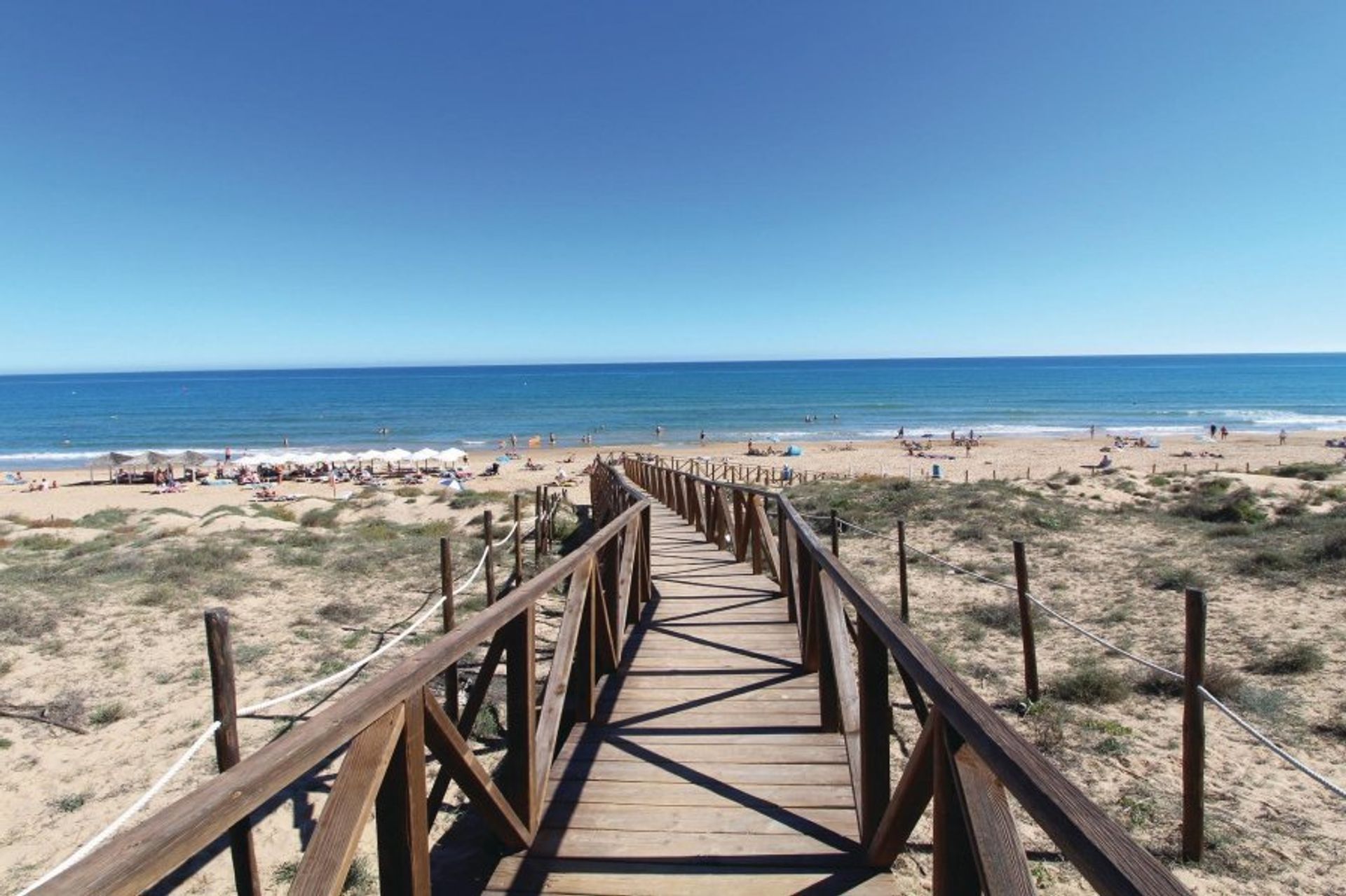 Taking the wooden path from the dunes to the port makes for a very scenic stroll