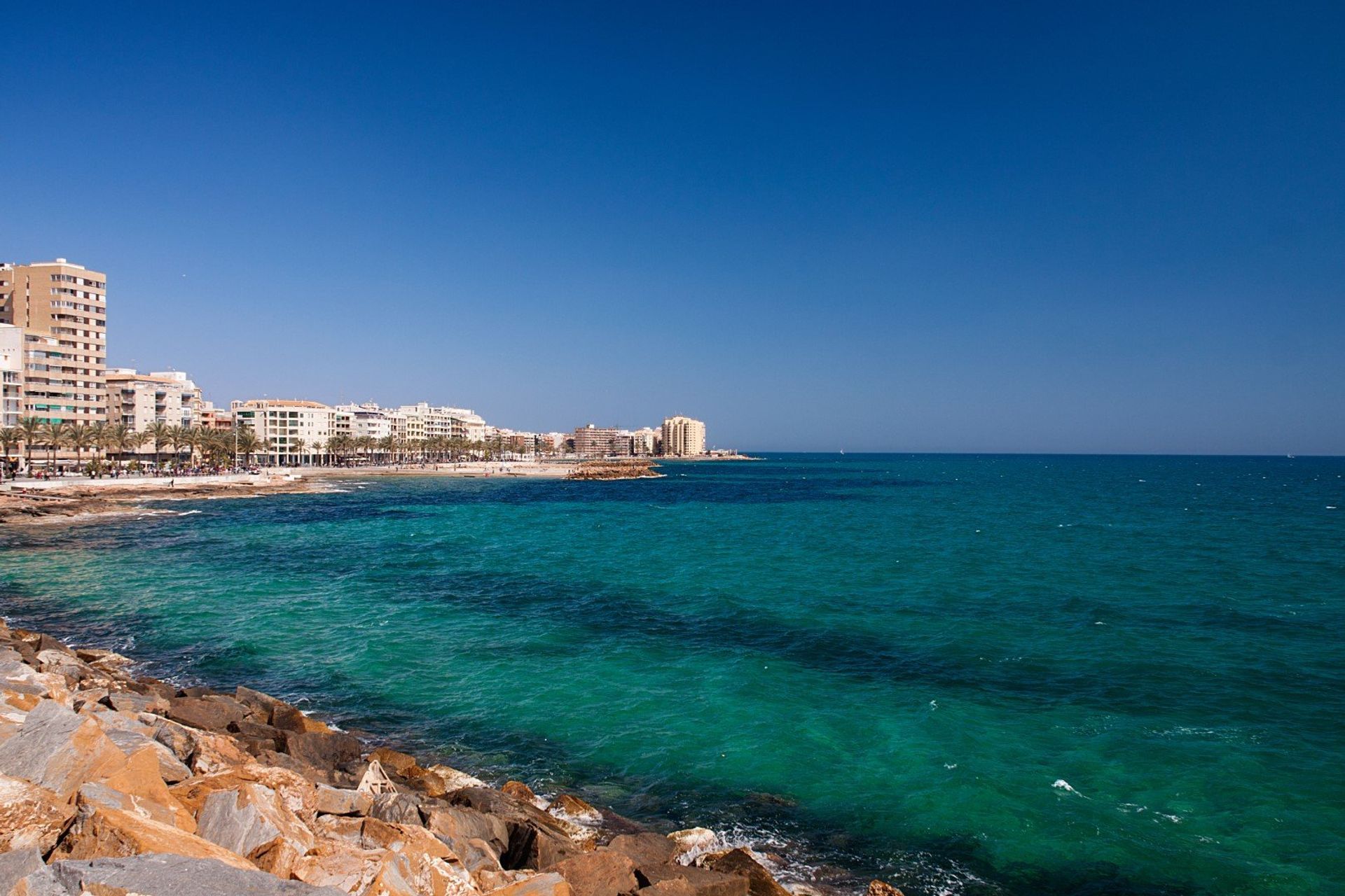 Torrevieja's beautiful local beach, a paradise for families, sun-worshippers and holidaymakers alike