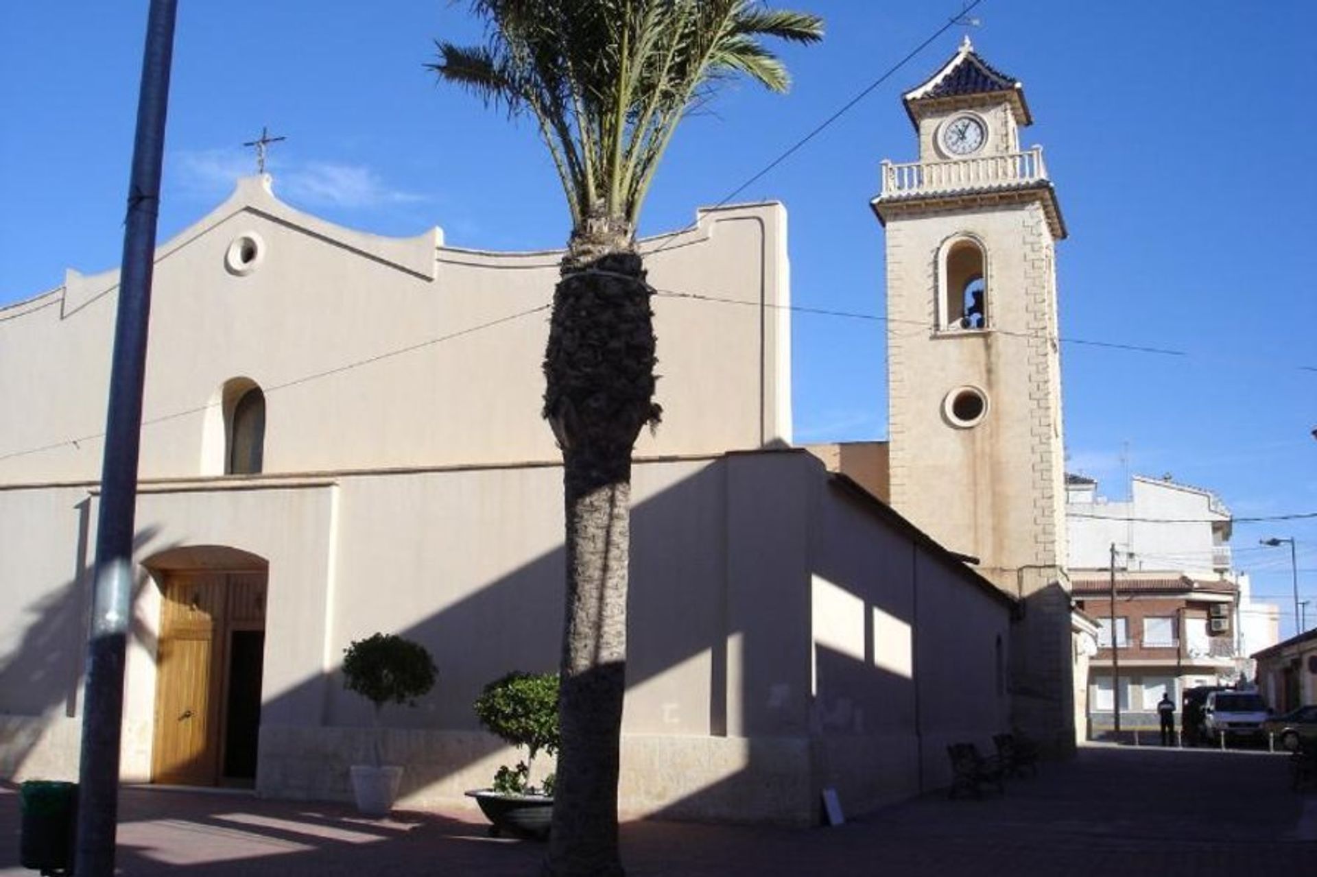 Los Mostesinos' 18th century Our Lady of the Pillar Church, in the town square