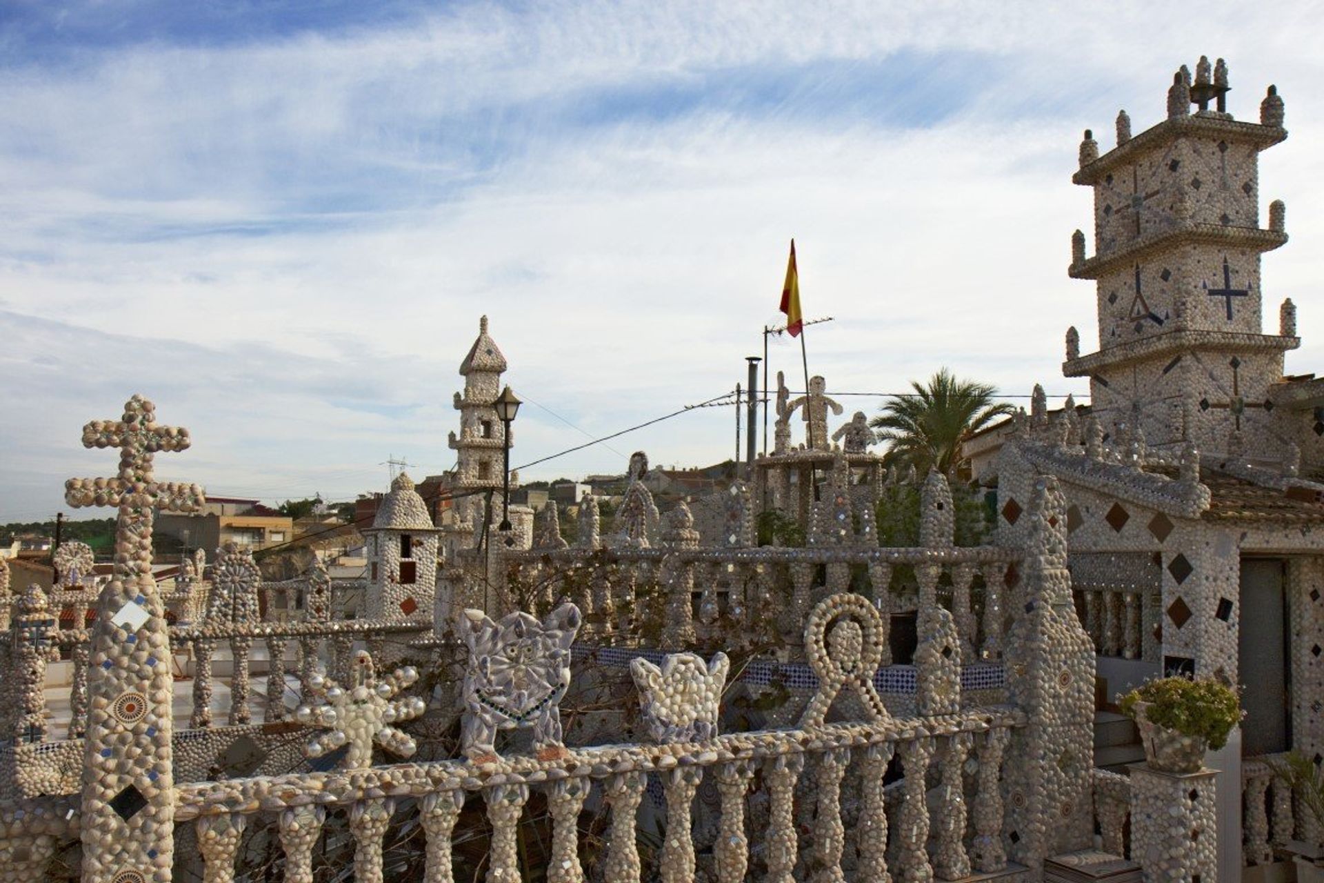 Manuel Fulleda's famous shell house on the hillside south of Rojales