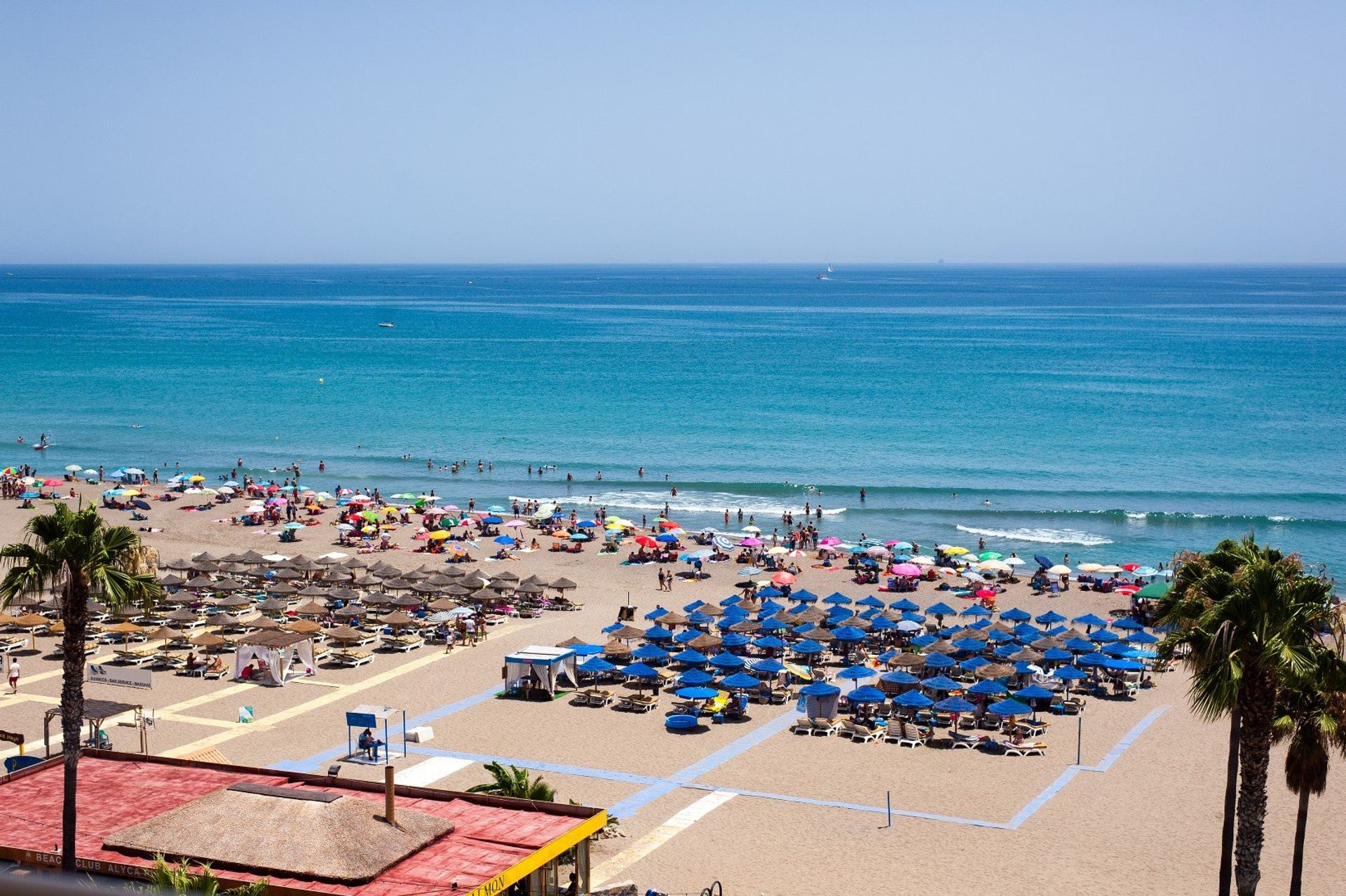 Lively Bajondillo beach is a perfect place to relax in the sun, people watch or have a cooling dip in the Mediterranean
