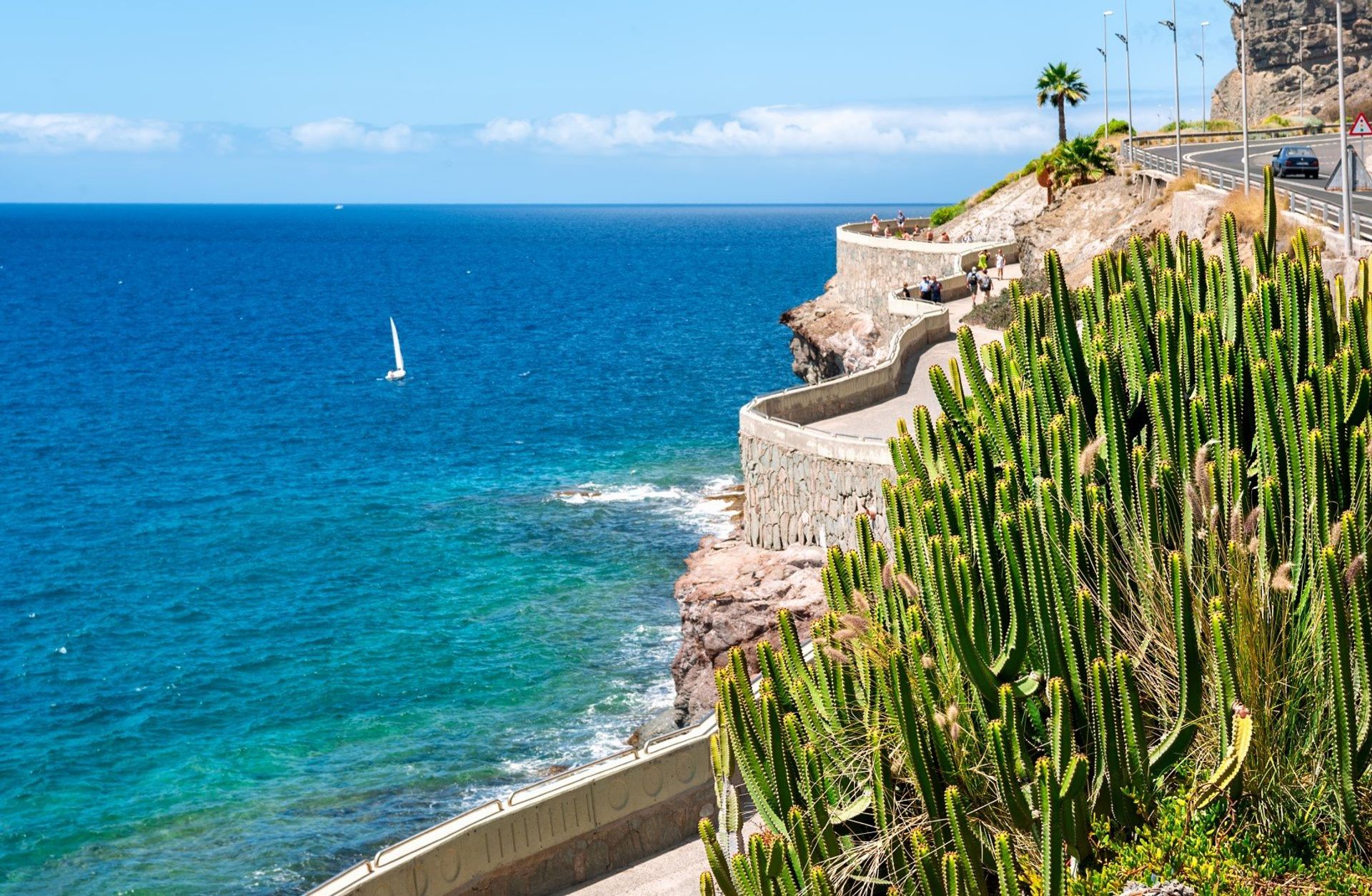 Enjoy sparkling views over the Atlantic from Puerto Rico's beach promenade