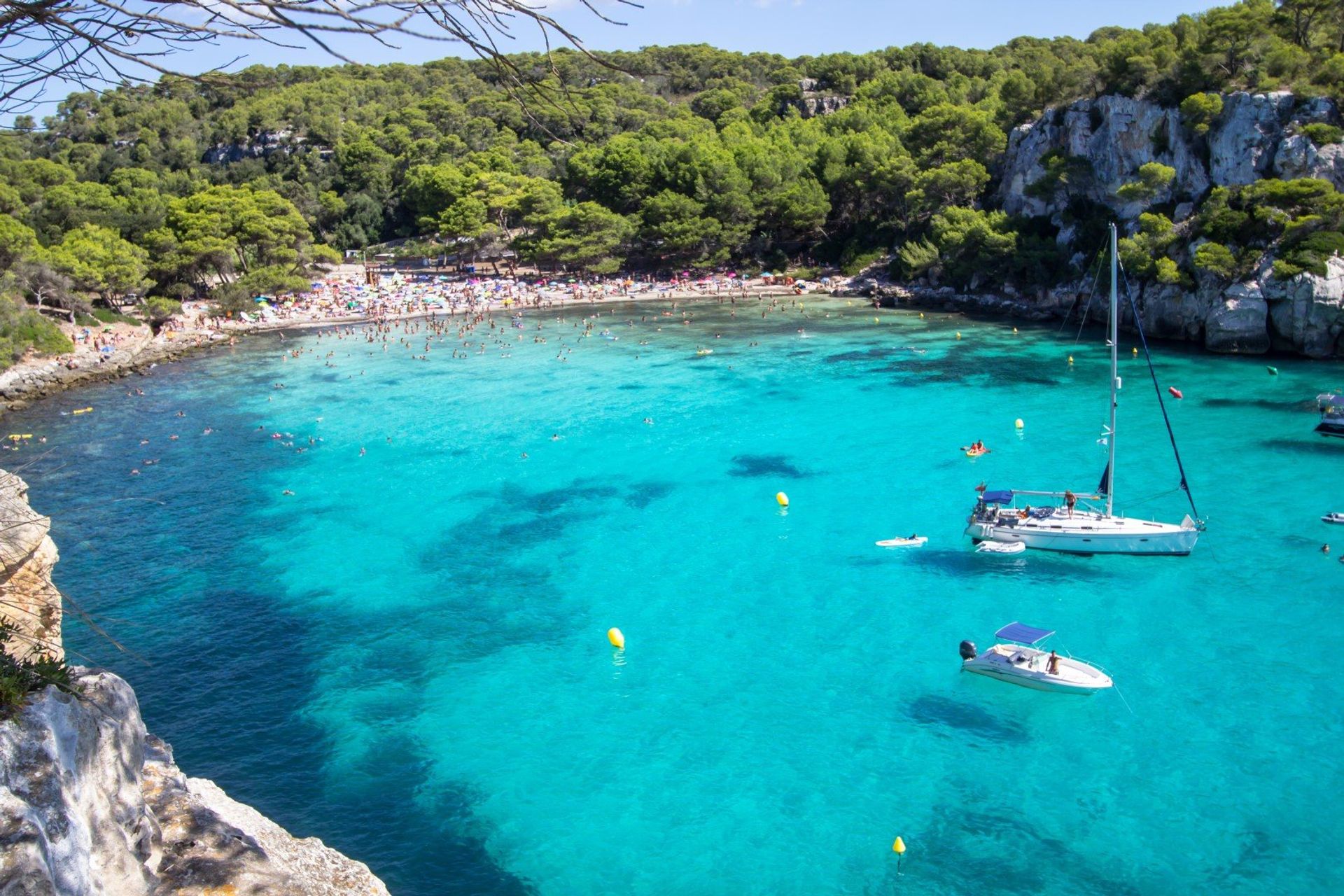 Bask in the sun away from the crowds on Menorca's pristine Macarella beach