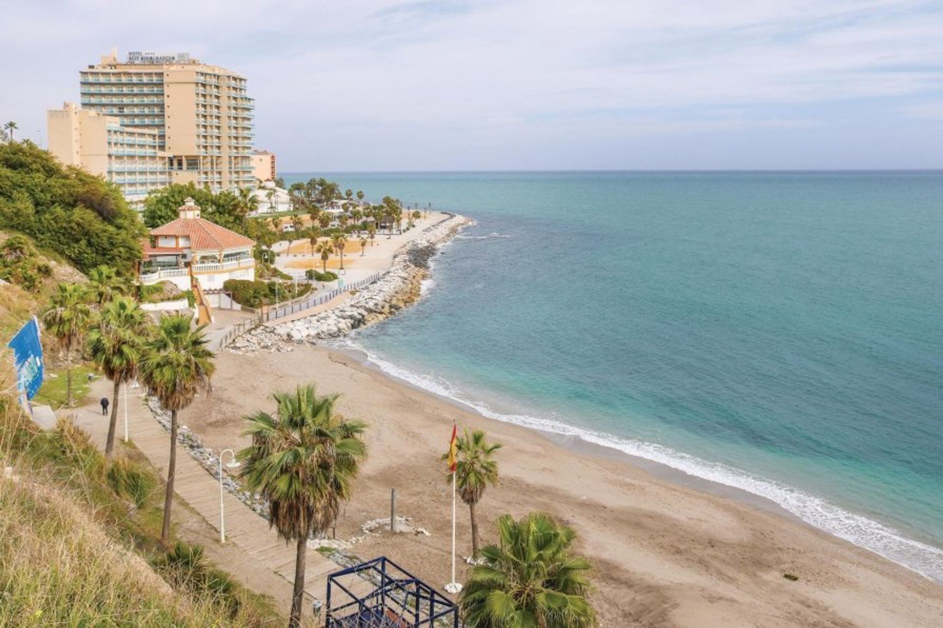 Bordered by a lively promenade, laze the day away on local beach Torrequebrada