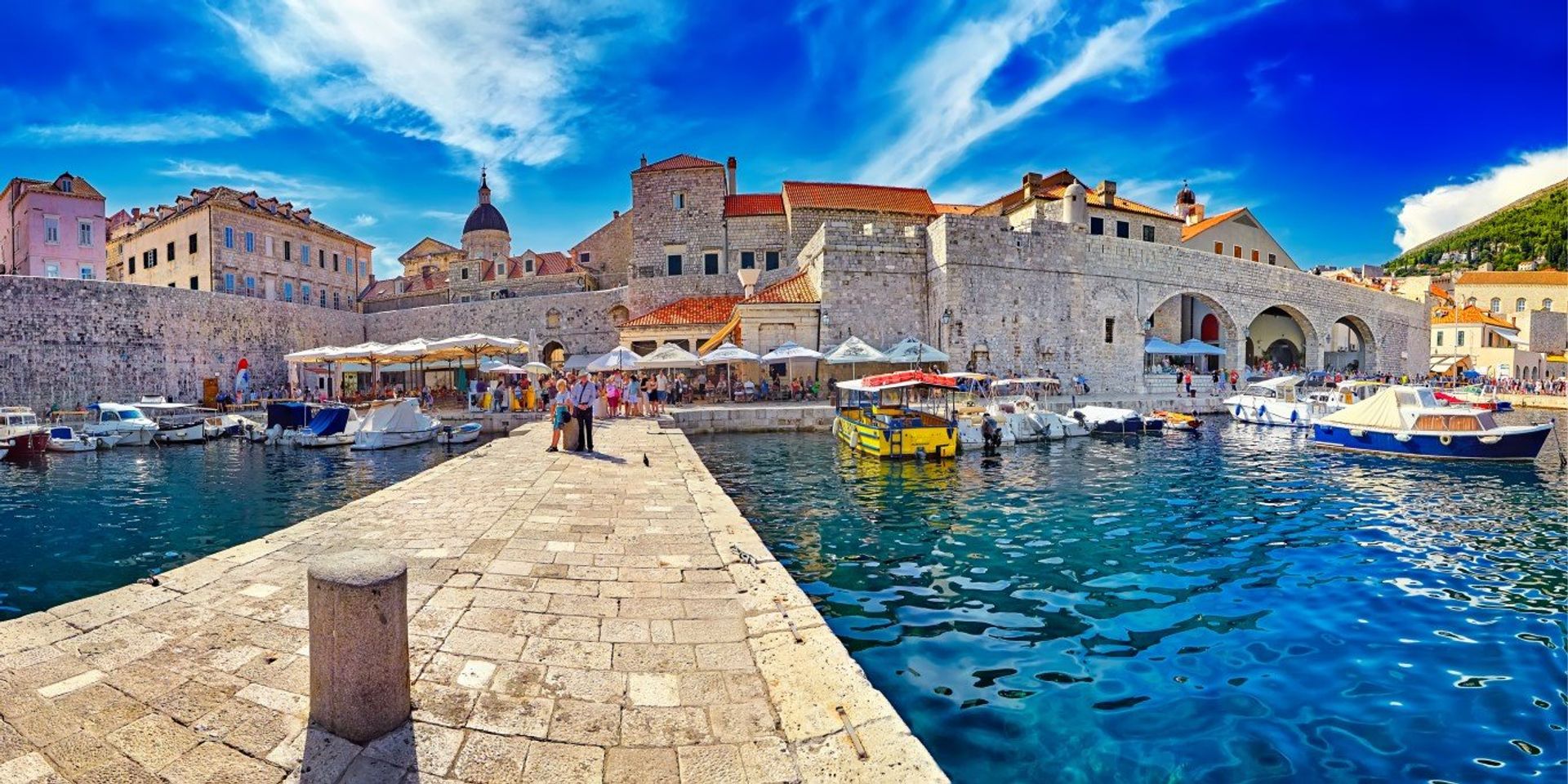 Dubrovnik's old town is dotted with stylish restaurants, cafes and bars