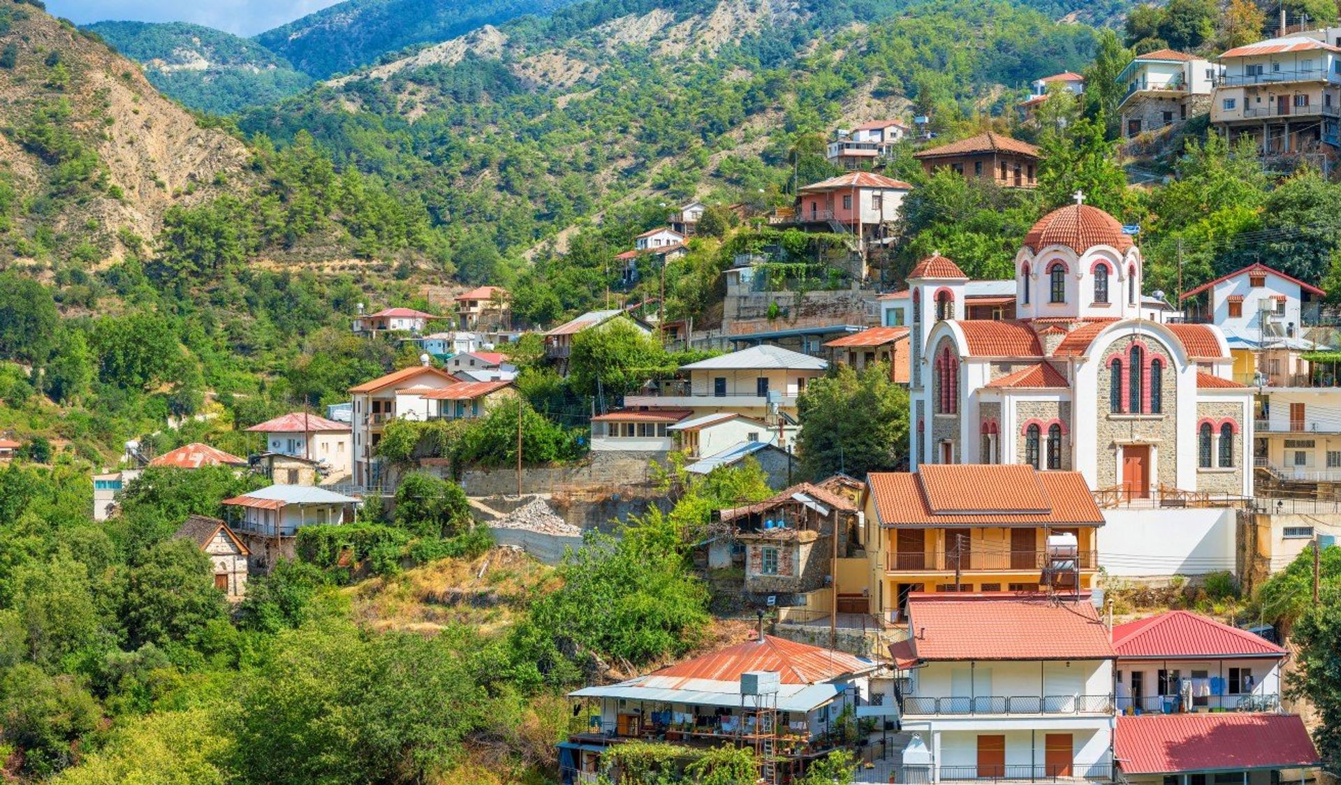 The picturesque mountain village of Moutoullas, Nicosia district