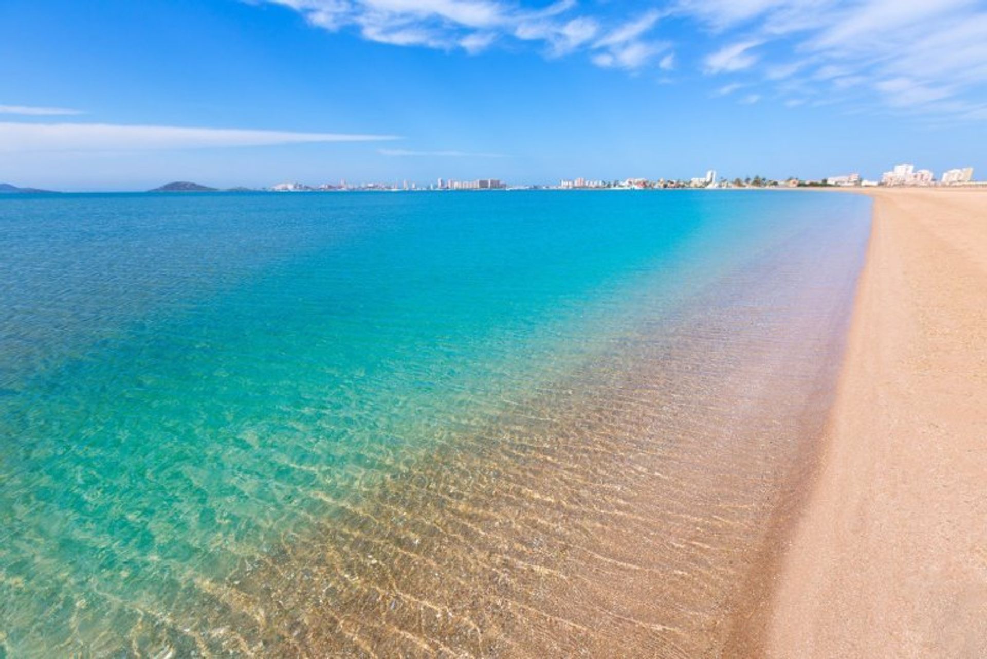Boasting breathtaking golden sands and crystal clear waters, Playa Paraiso in Mar Menor lives up to its name